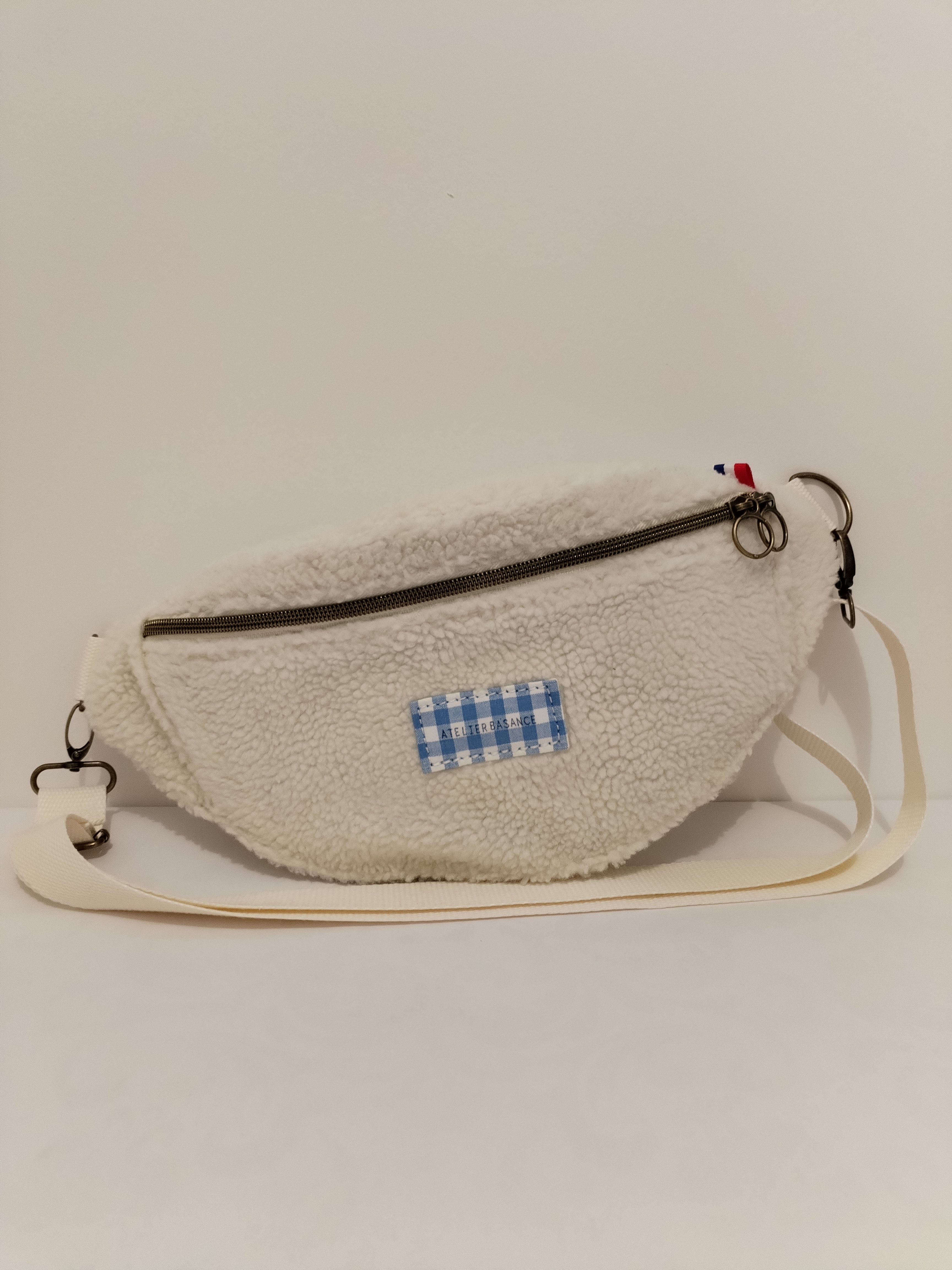 Banane "La Quotidienne" moyen Vichy bleu ciel et moumoute