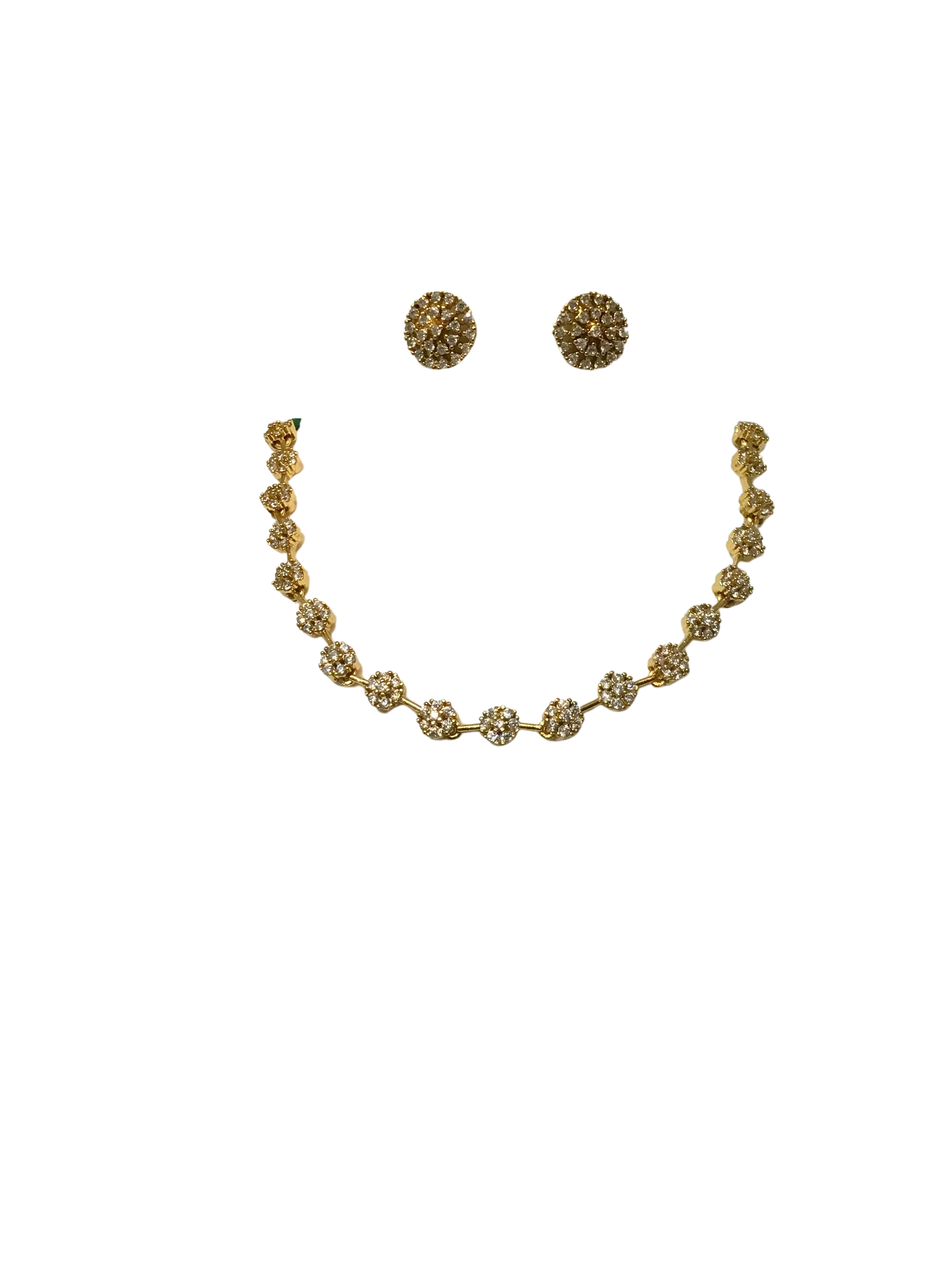 Elegant Gold Necklace and Earring Set