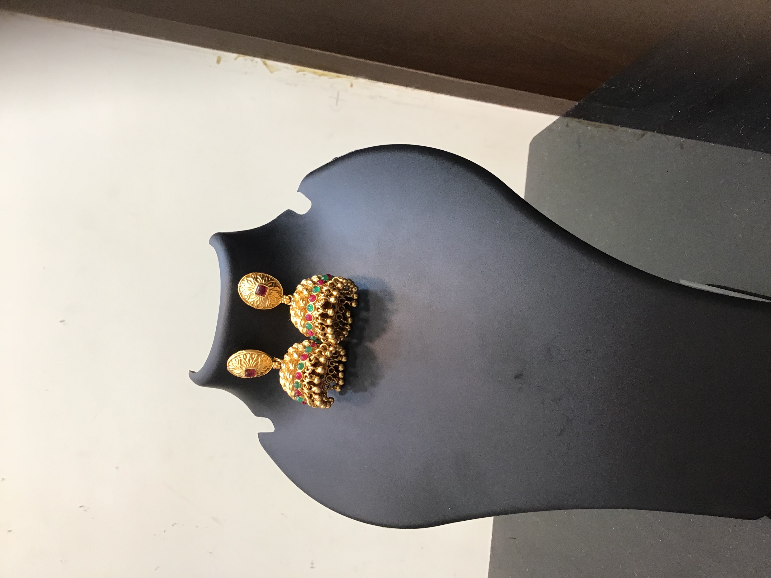 Traditional Gold-Plated Jhumka Earrings