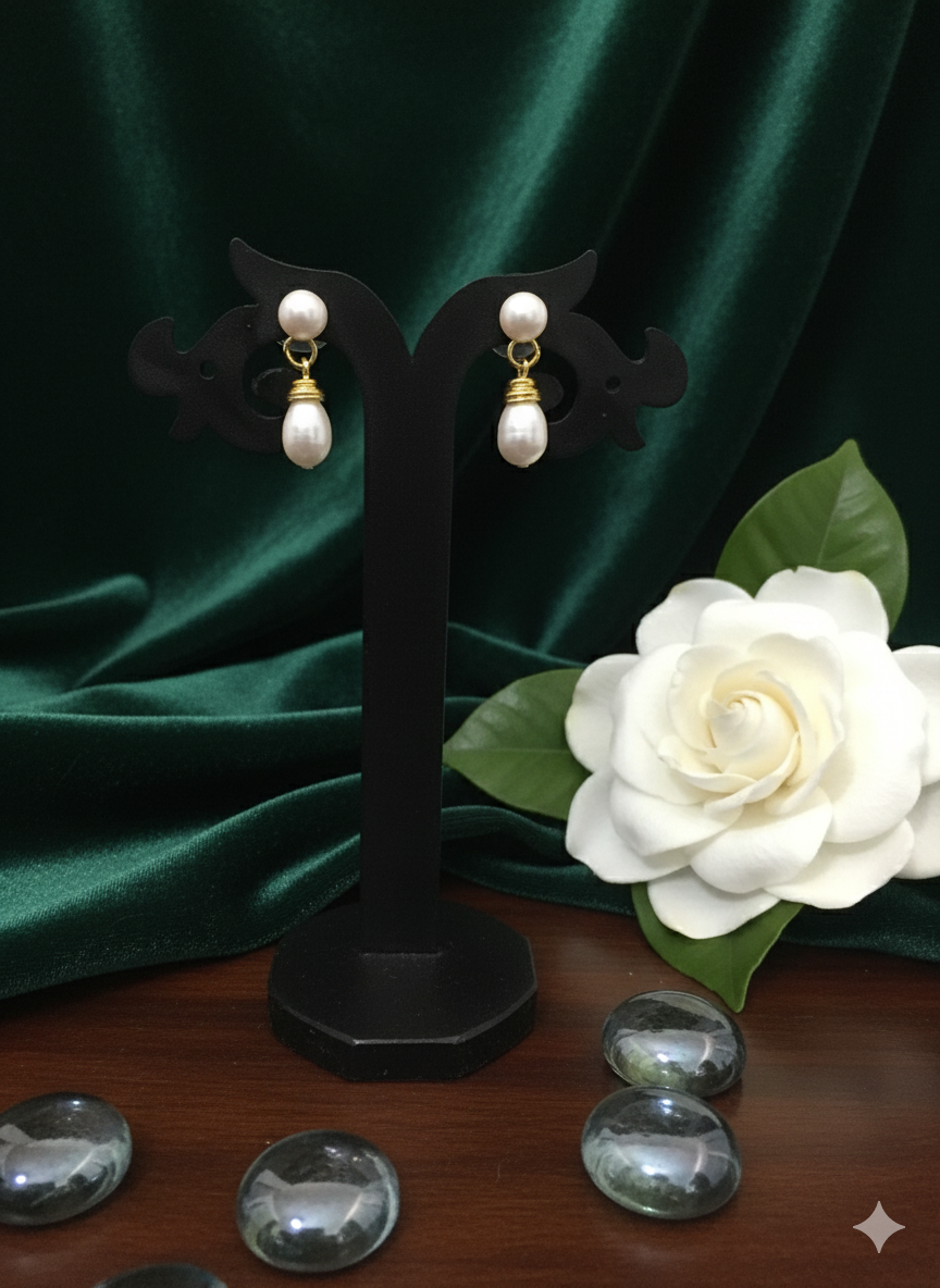 Elegant Pearl Drop Earrings