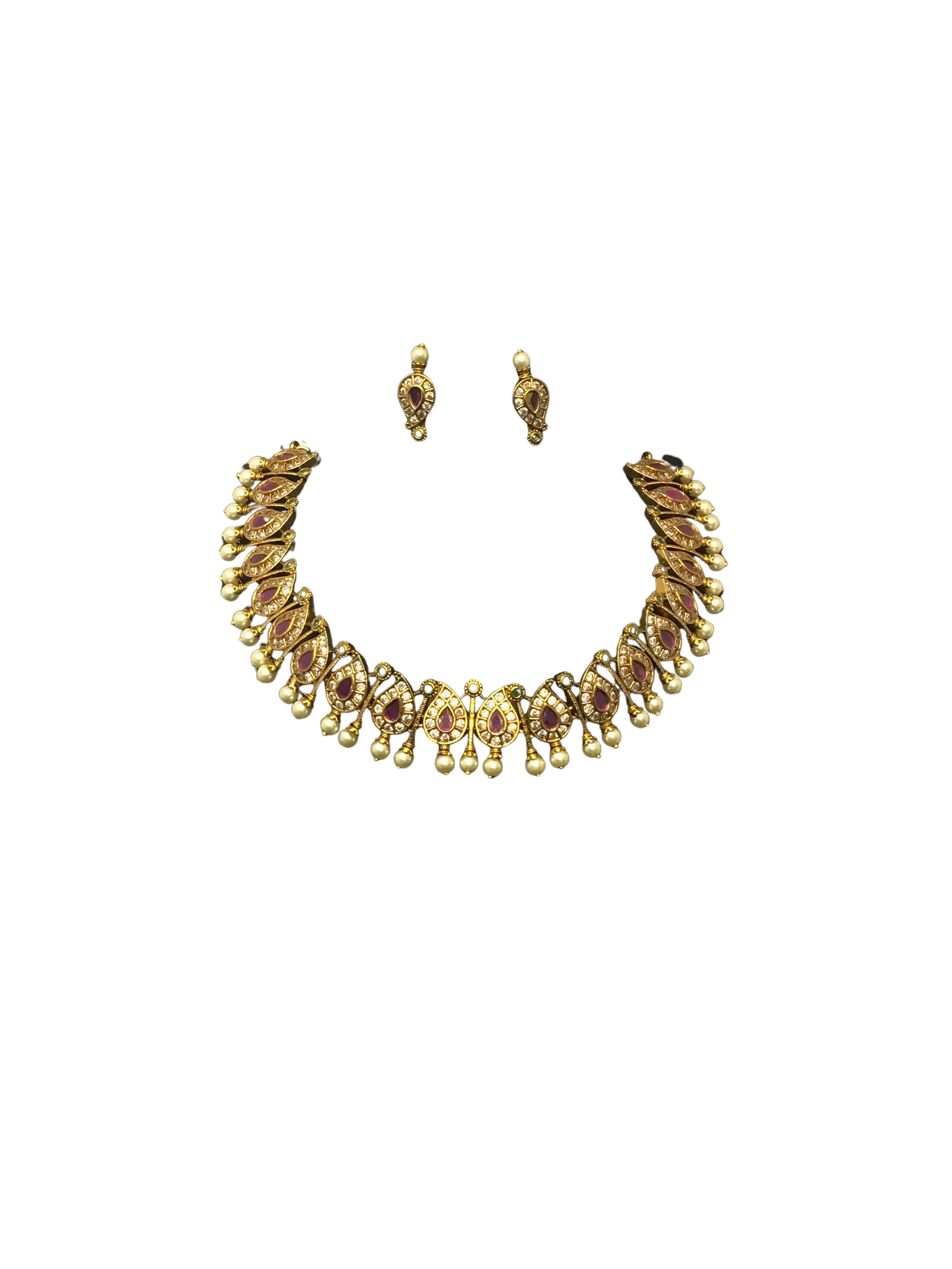 Gold Plated Necklace and Earrings Set