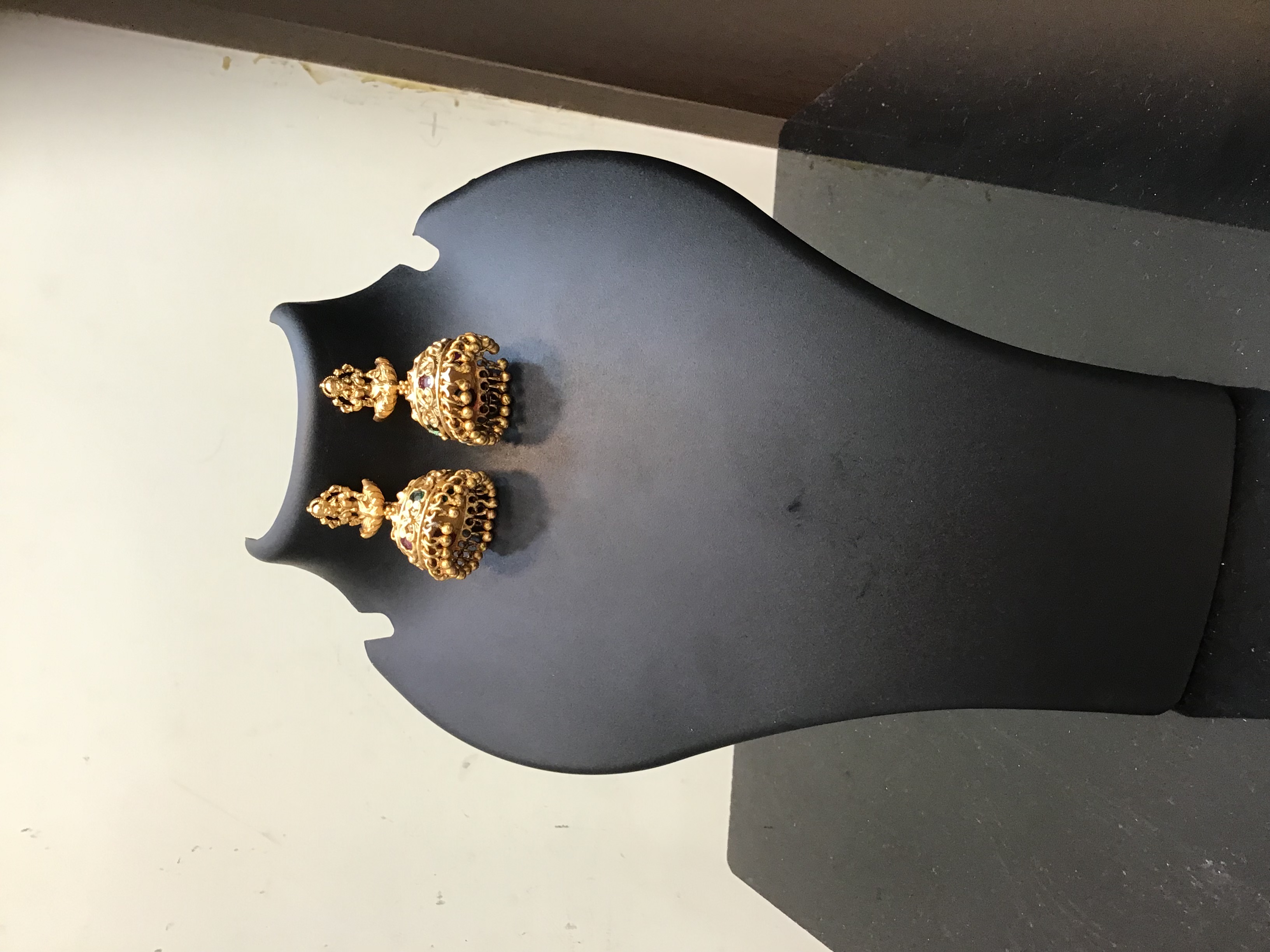 Gold Jhumka Earrings