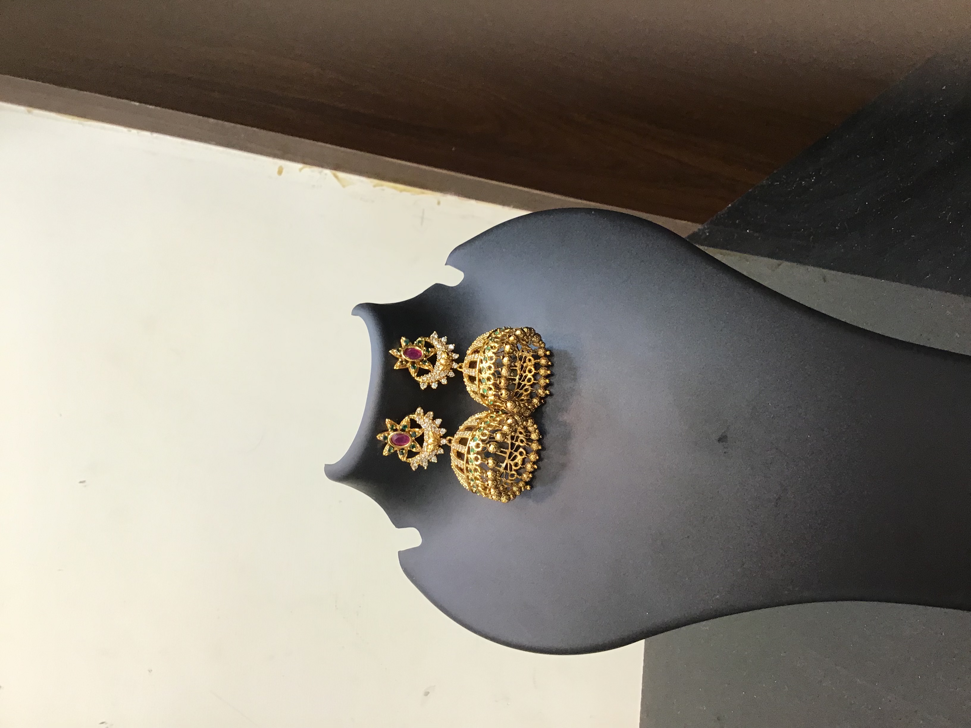 Traditional Gold Jhumka Earrings