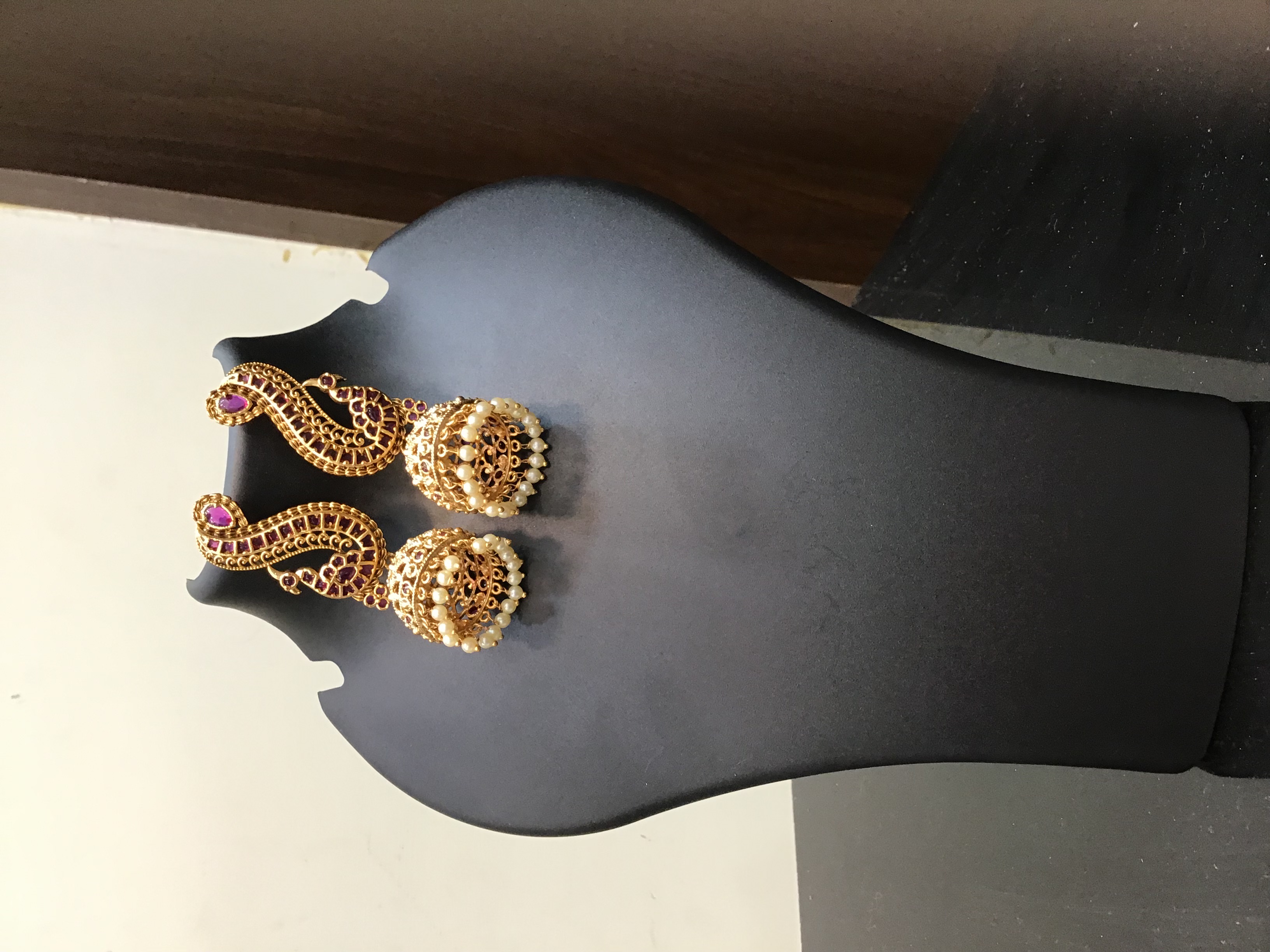 Traditional Gold-Plated Jhumka Earrings