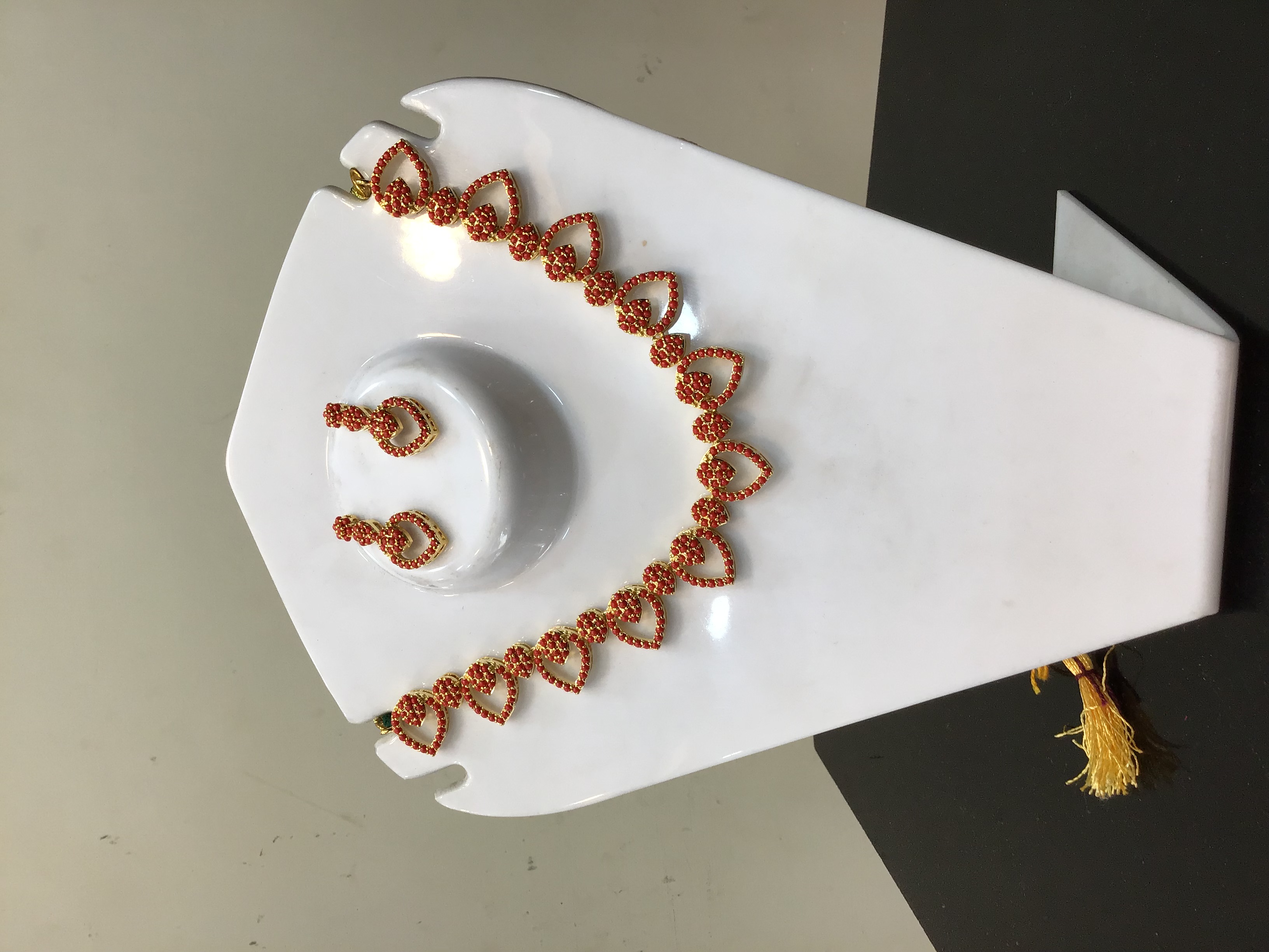 Handcrafted Beaded Necklace and Earring Set