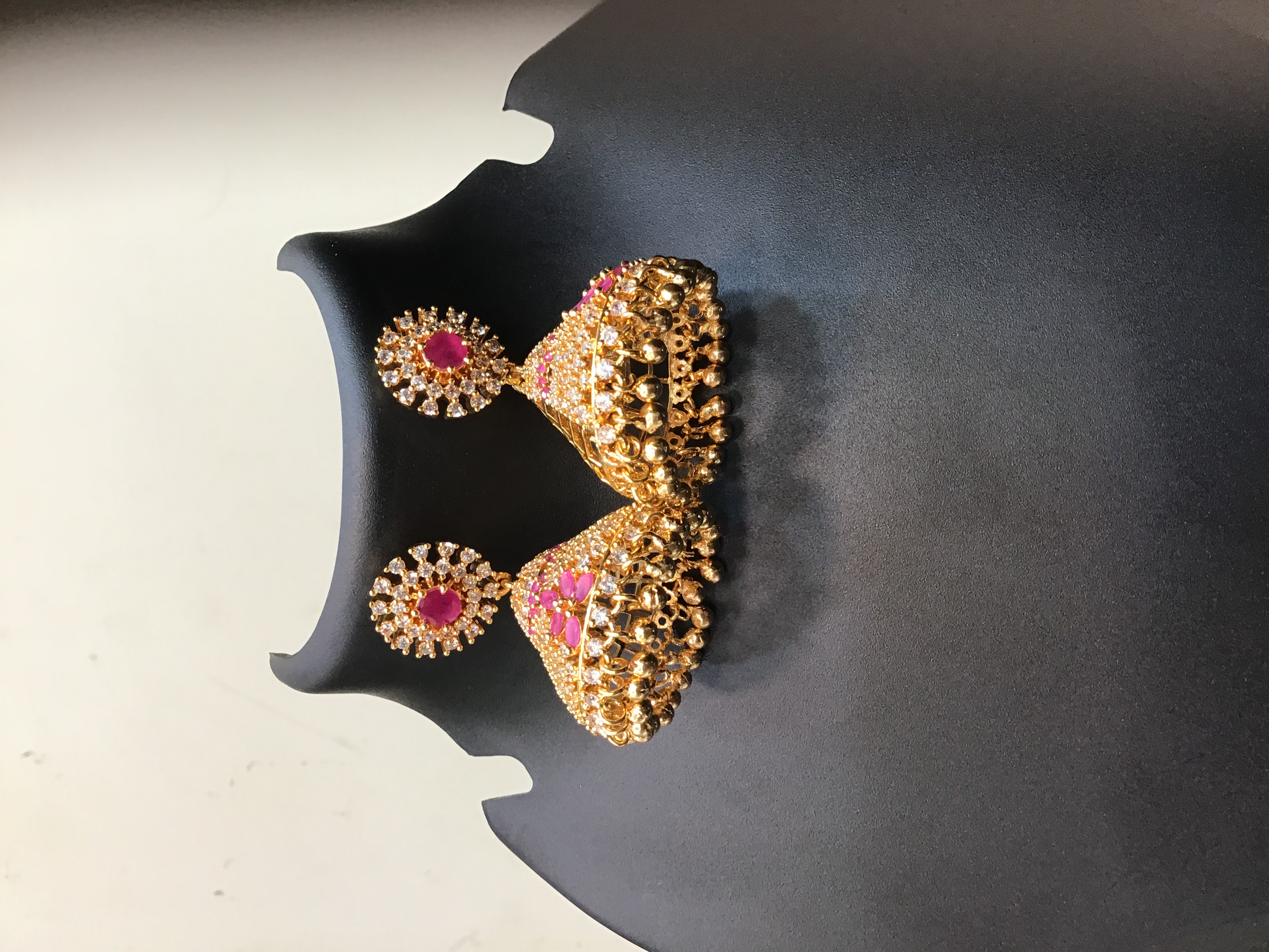 Gold-Plated Traditional Jhumka Earrings