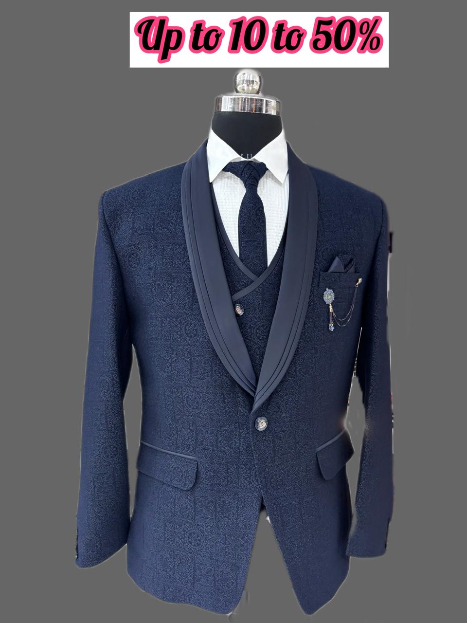 Classic Navy Blue Men's Suit