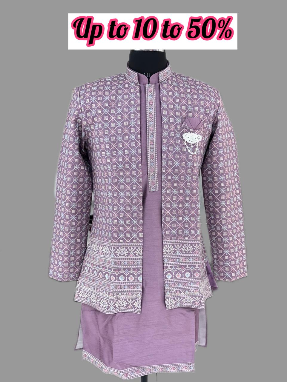 Traditional Embroidered Kurta Set