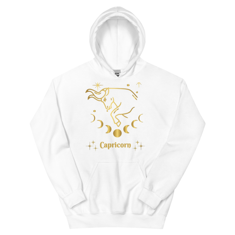 Capricorn Unisex Gildan Hoodie - White
