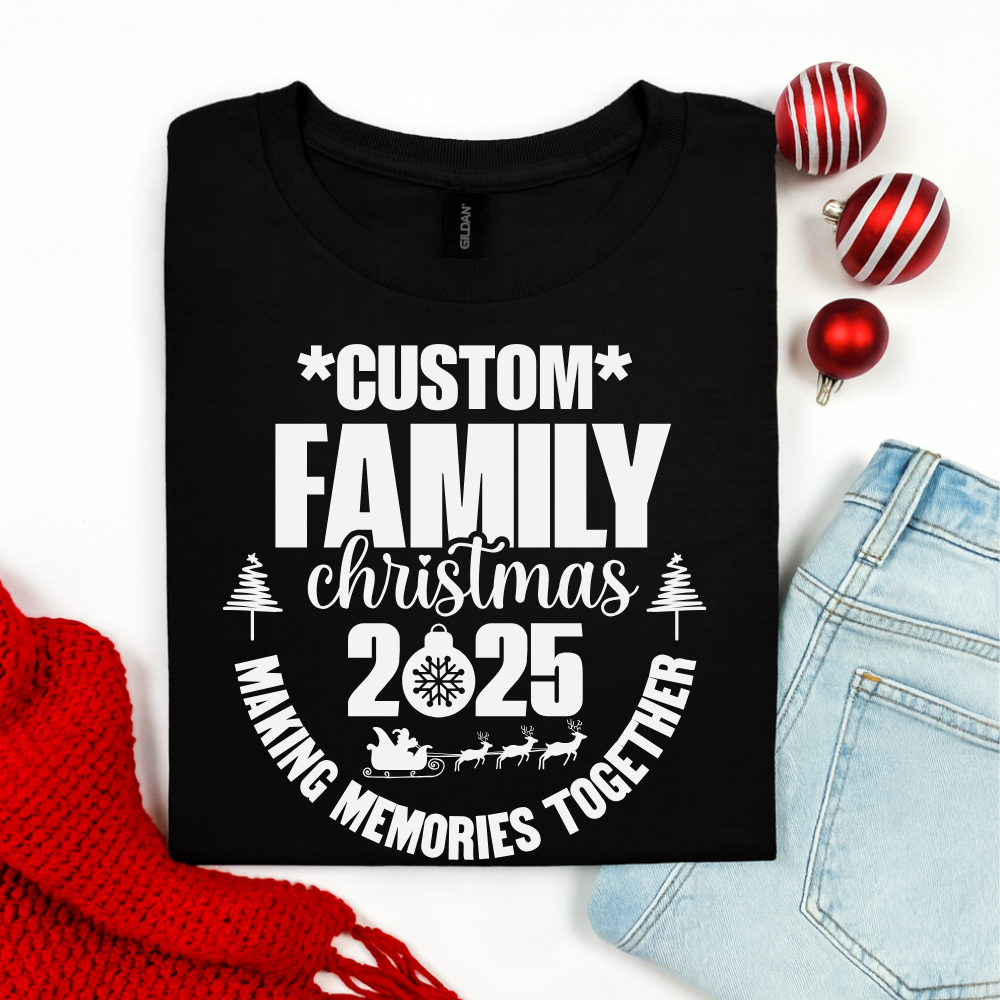 Adult - Personalized Family Christmas T-Shirt