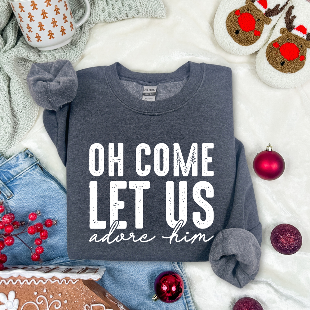 Oh Come Let Us Adore Him - White