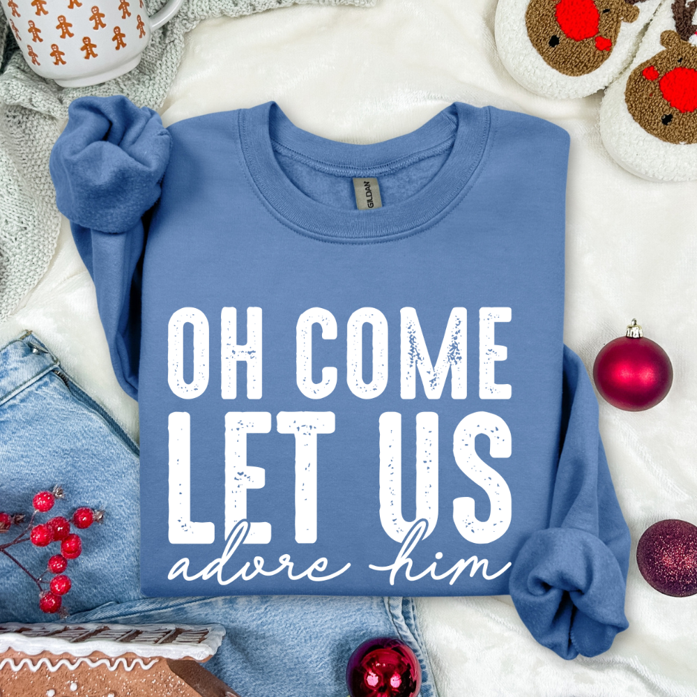 Oh Come Let Us Adore Him - White