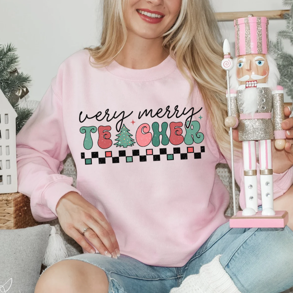 Very Merry Teacher Sweatshirt