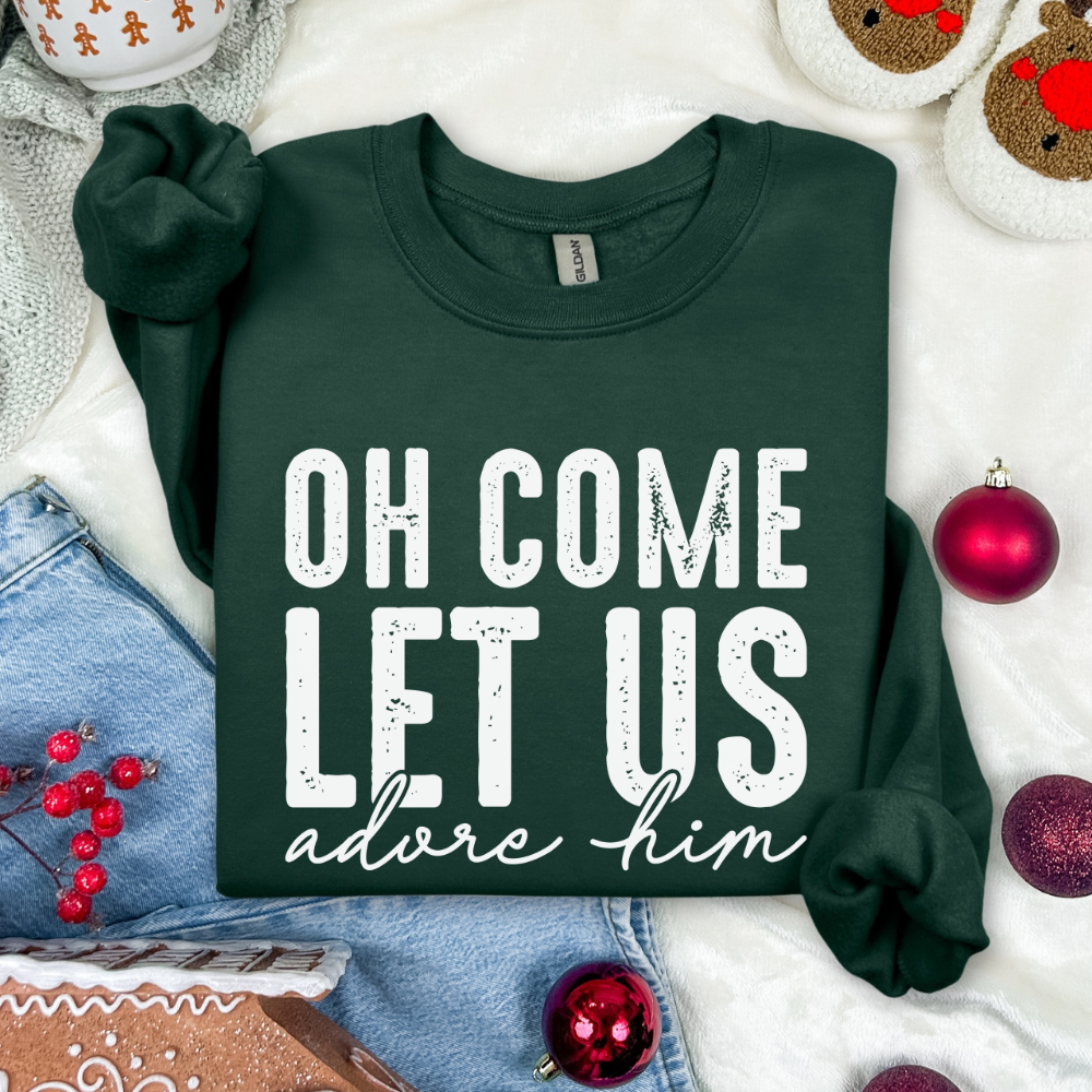 Oh Come Let Us Adore Him - White