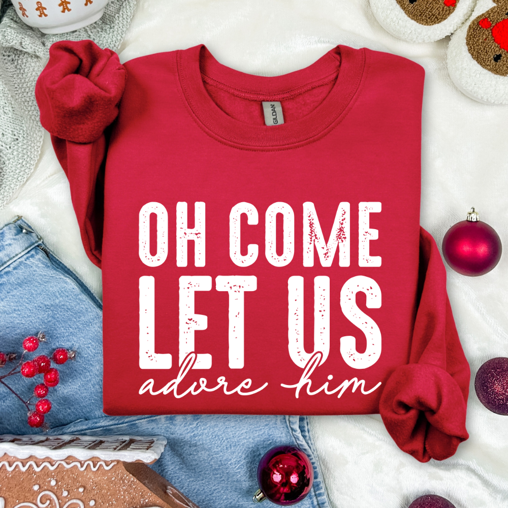 Oh Come Let Us Adore Him - White