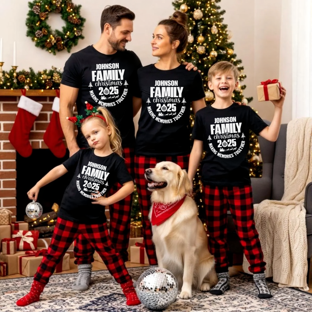 Adult - Personalized Family Christmas T-Shirt