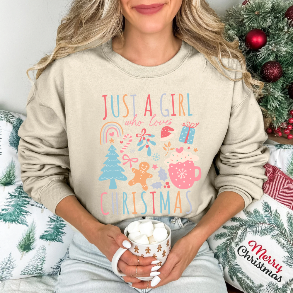Just a Girl Who Loves Christmas Sweatshirt