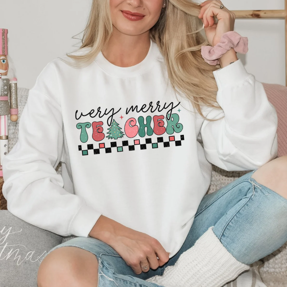 Very Merry Teacher Sweatshirt