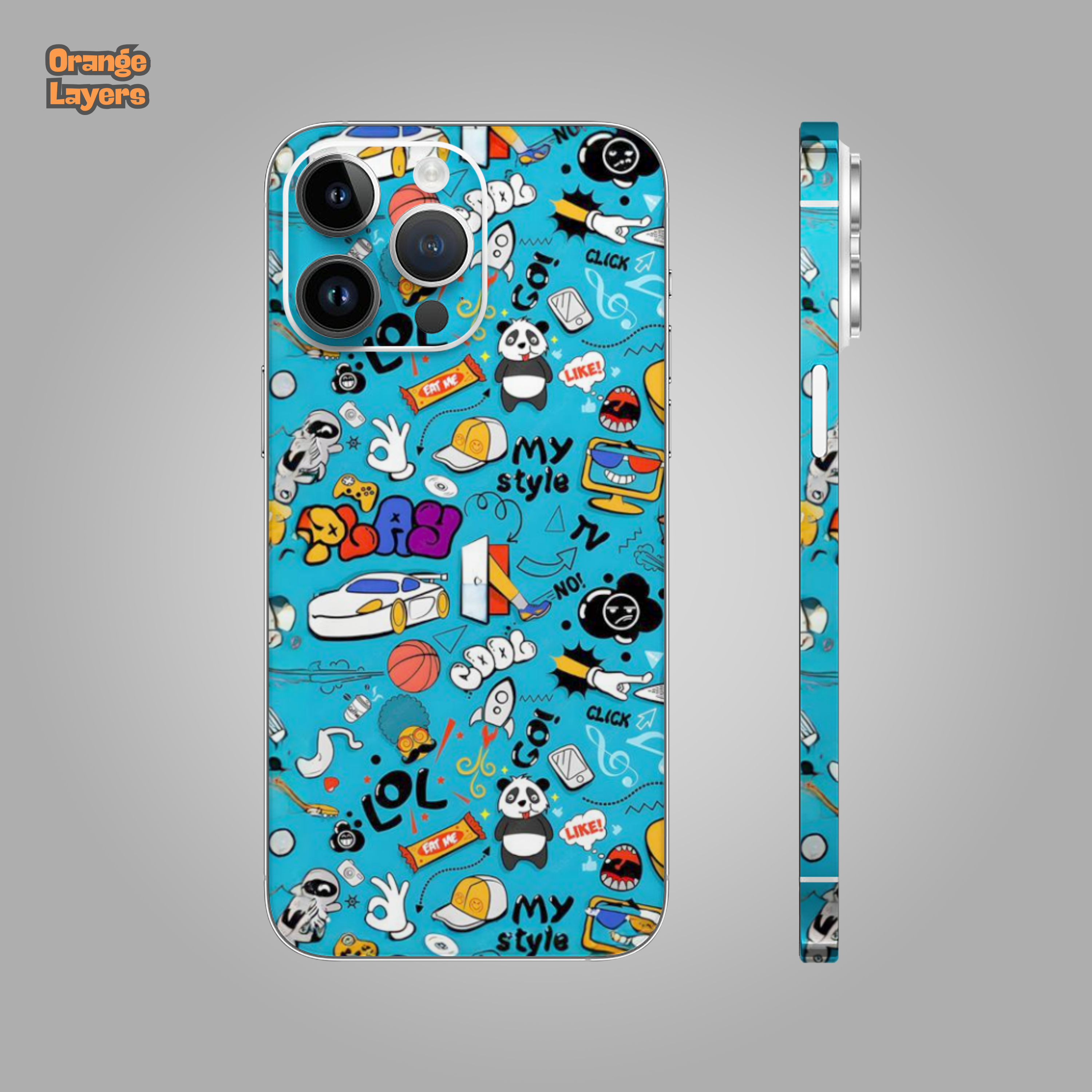 Cartoon Chaos – Fun Doodle Art Skin Wrap