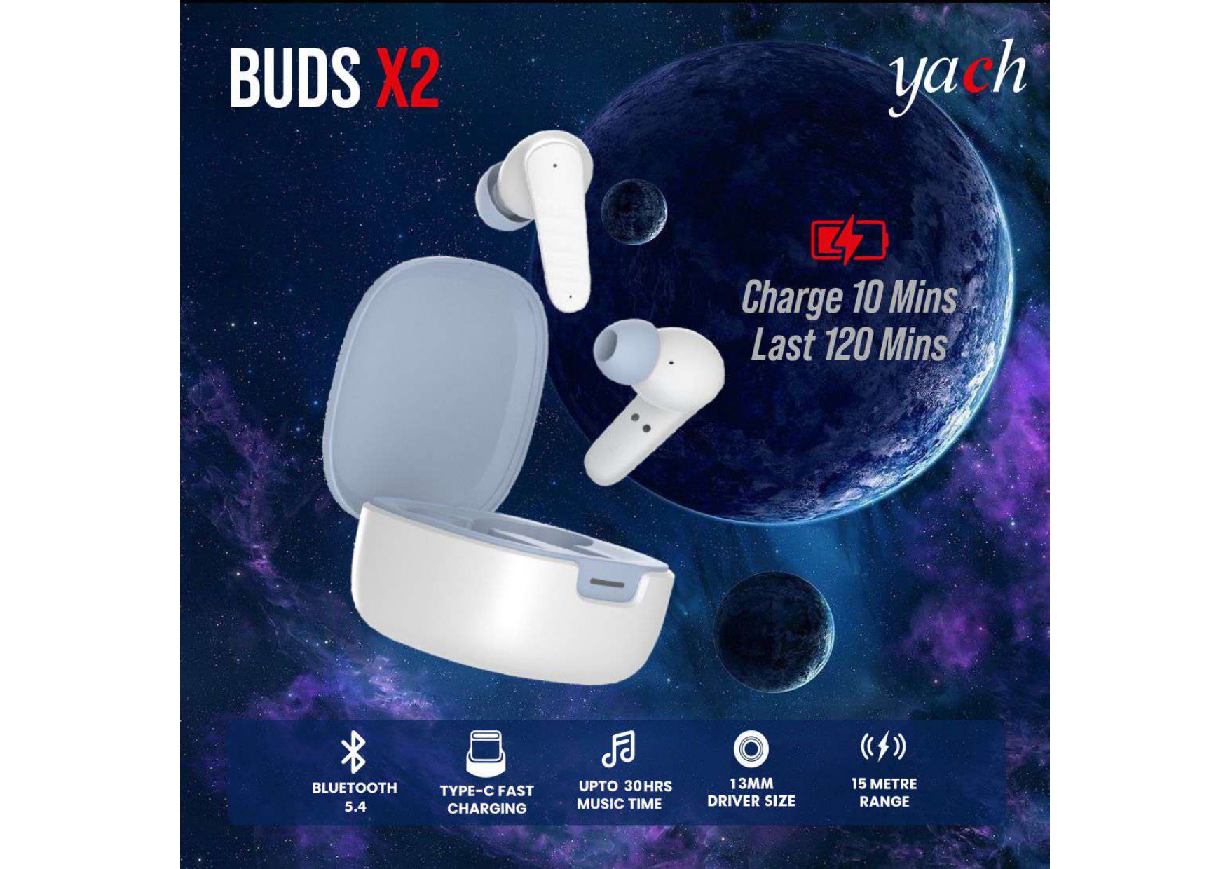 YACH BUDS X2 True Wireless Earbuds