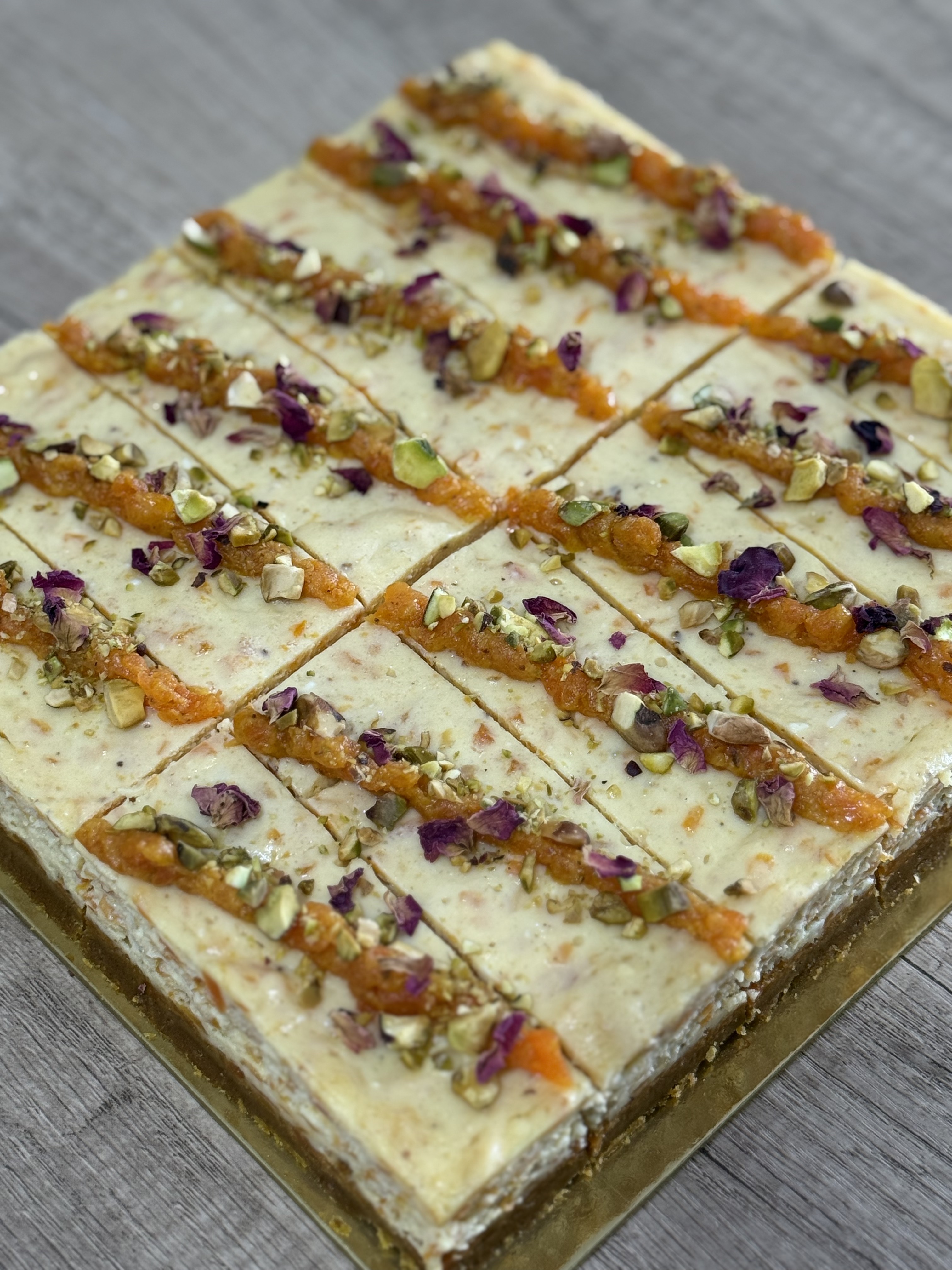 Gajar Halwa Cheesecake Bars