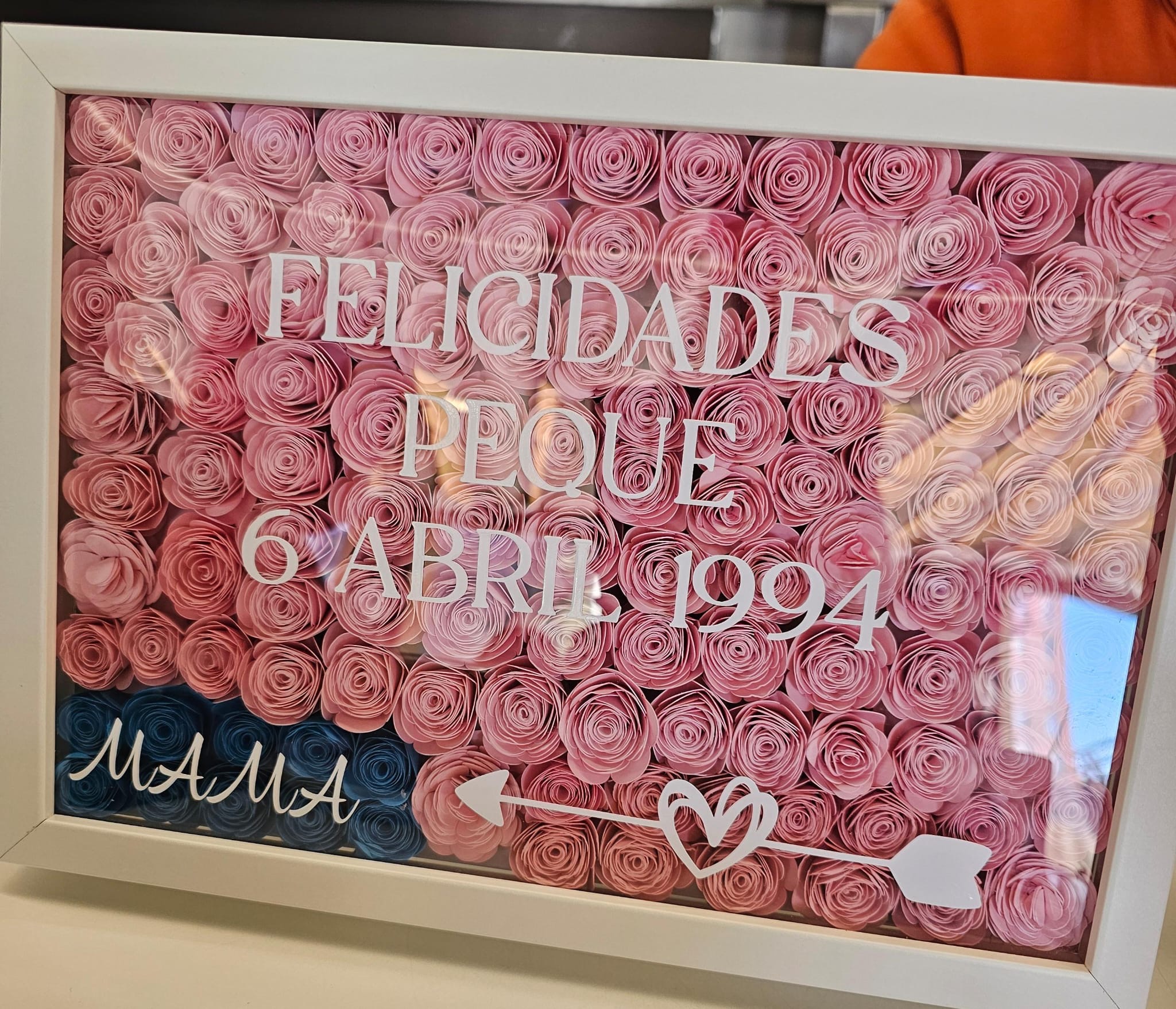 Cuadro de rosas personalizadas