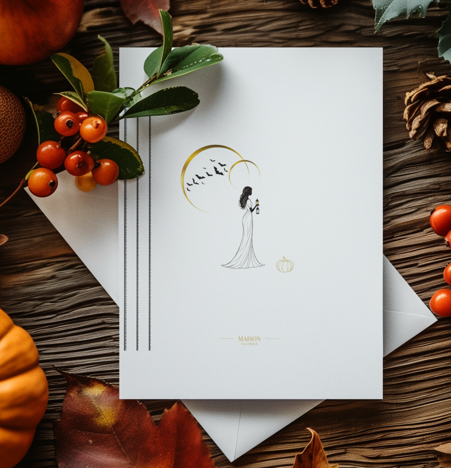 Personalized Halloween Greeting Card: Custom Autumn Design