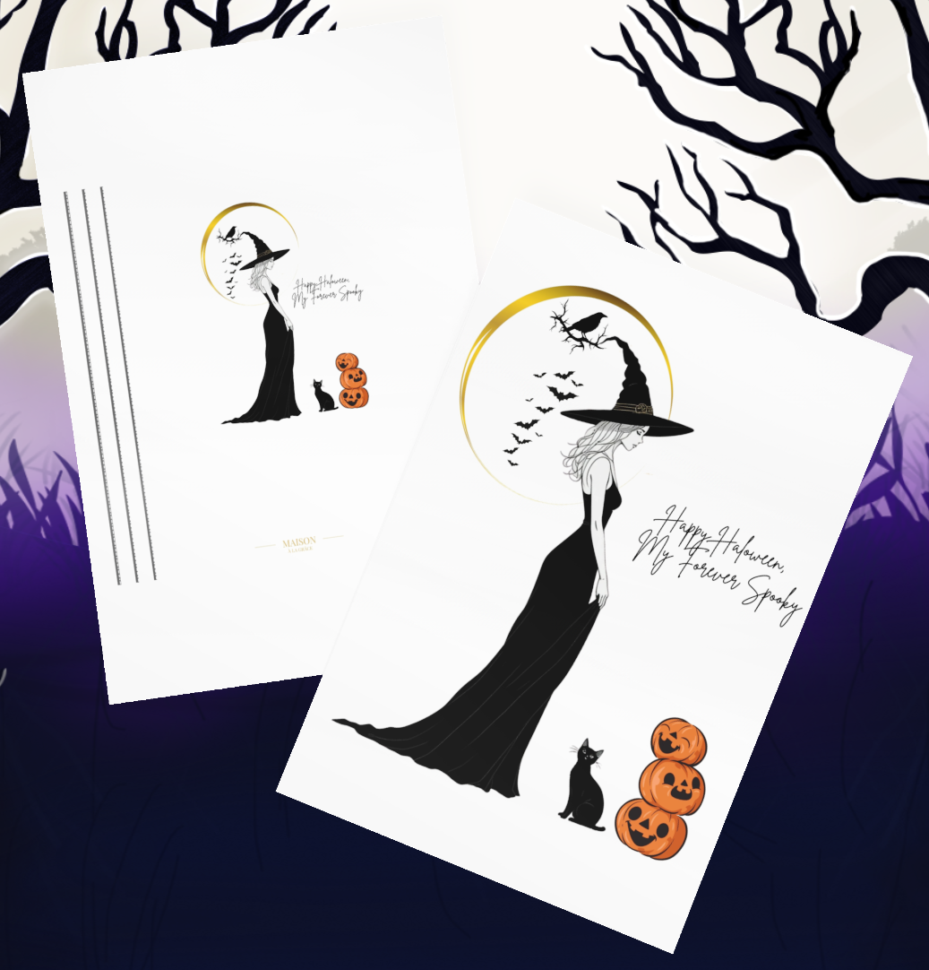 Personalized Halloween Greeting Card: Custom Autumn Design