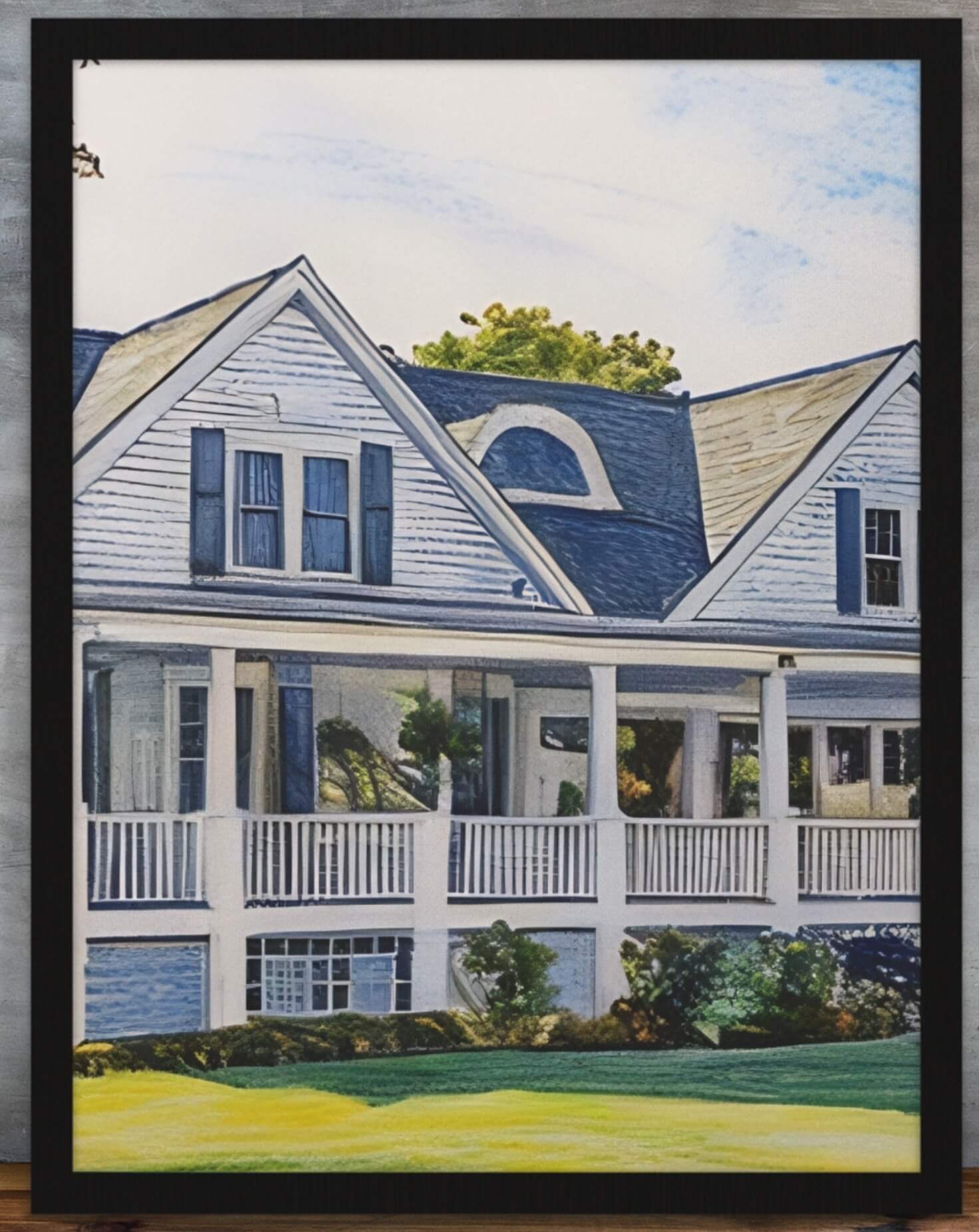 Custom Framed Sketch Portraits Pets Portraits House bespoke Image 