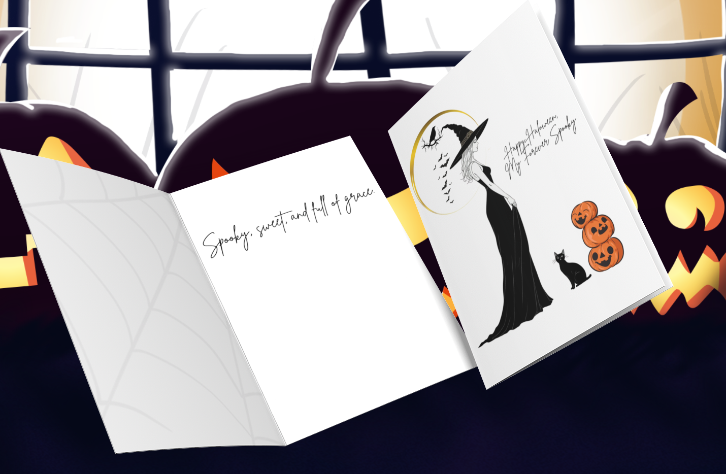 Personalized Halloween Greeting Card: Custom Autumn Design