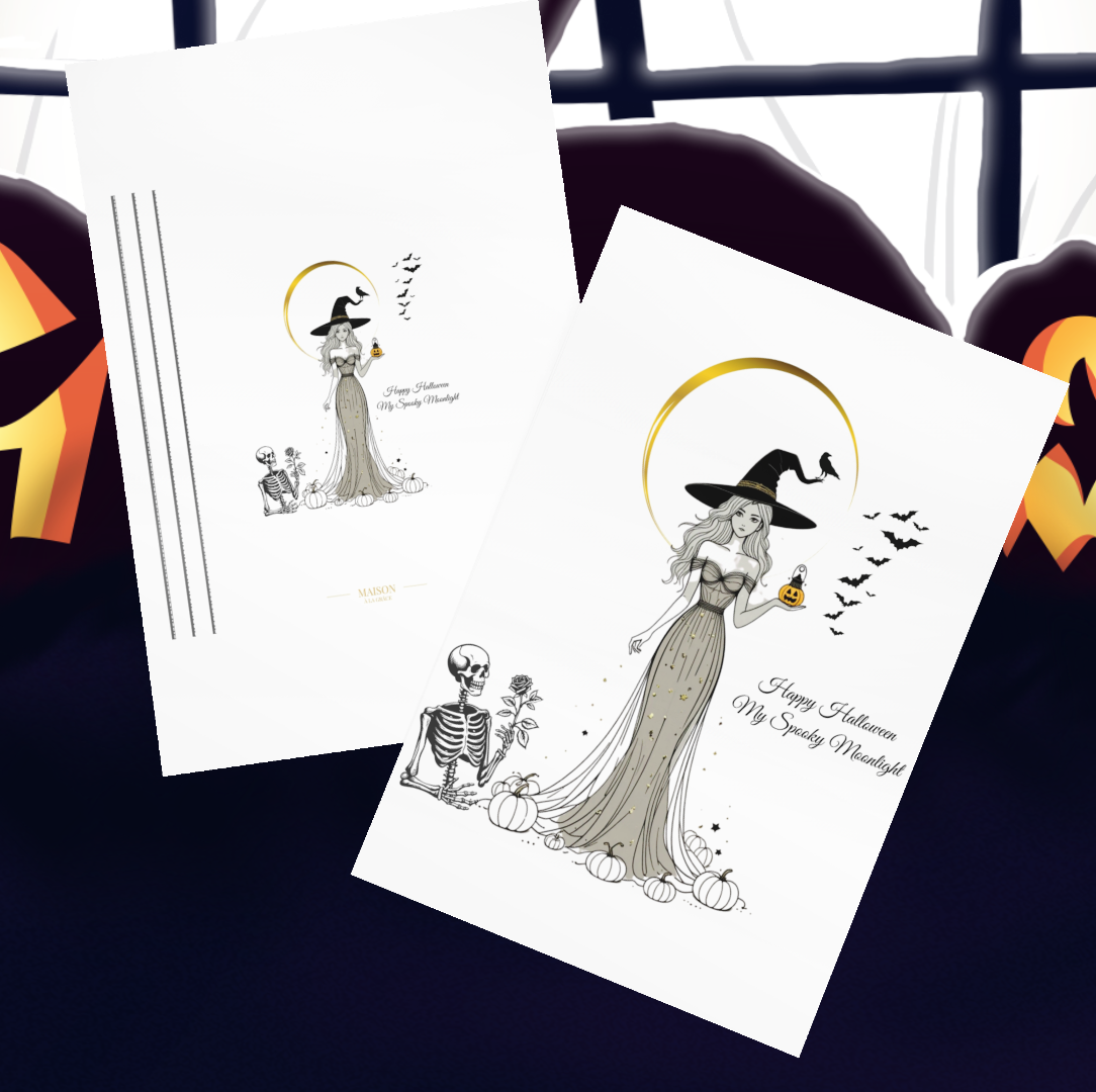 Personalized Halloween Greeting Card: Custom Autumn Design
