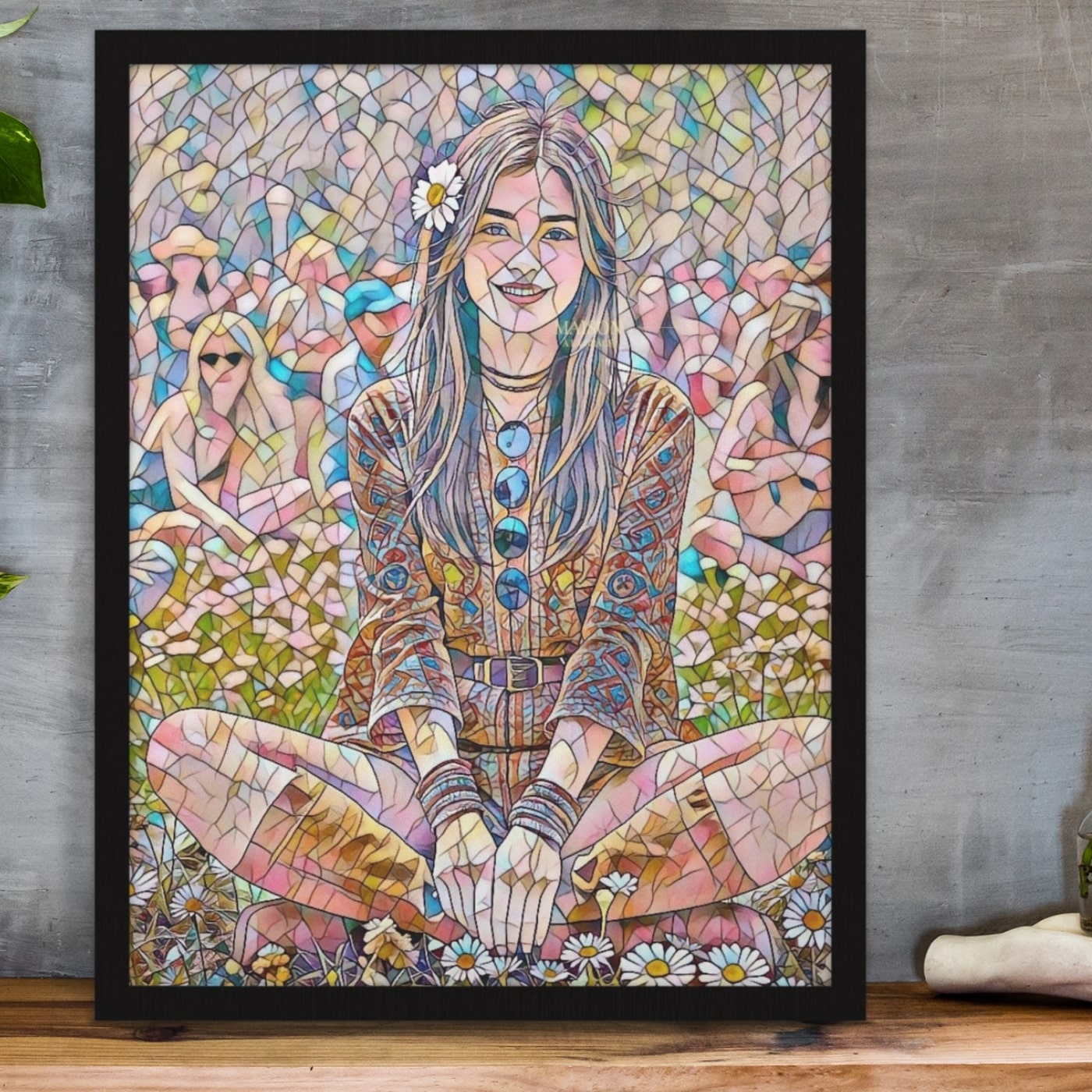 Custom Mosaics Print from Photo Personalised Portrait Digital Download Custom Wall Art