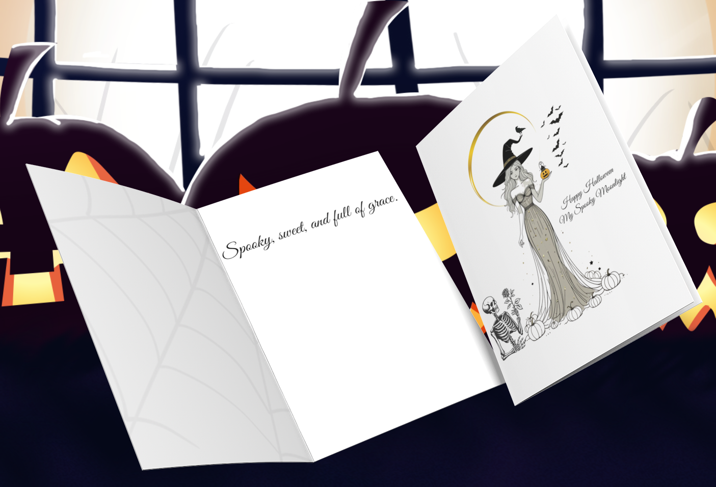 Personalized Halloween Greeting Card: Custom Autumn Design
