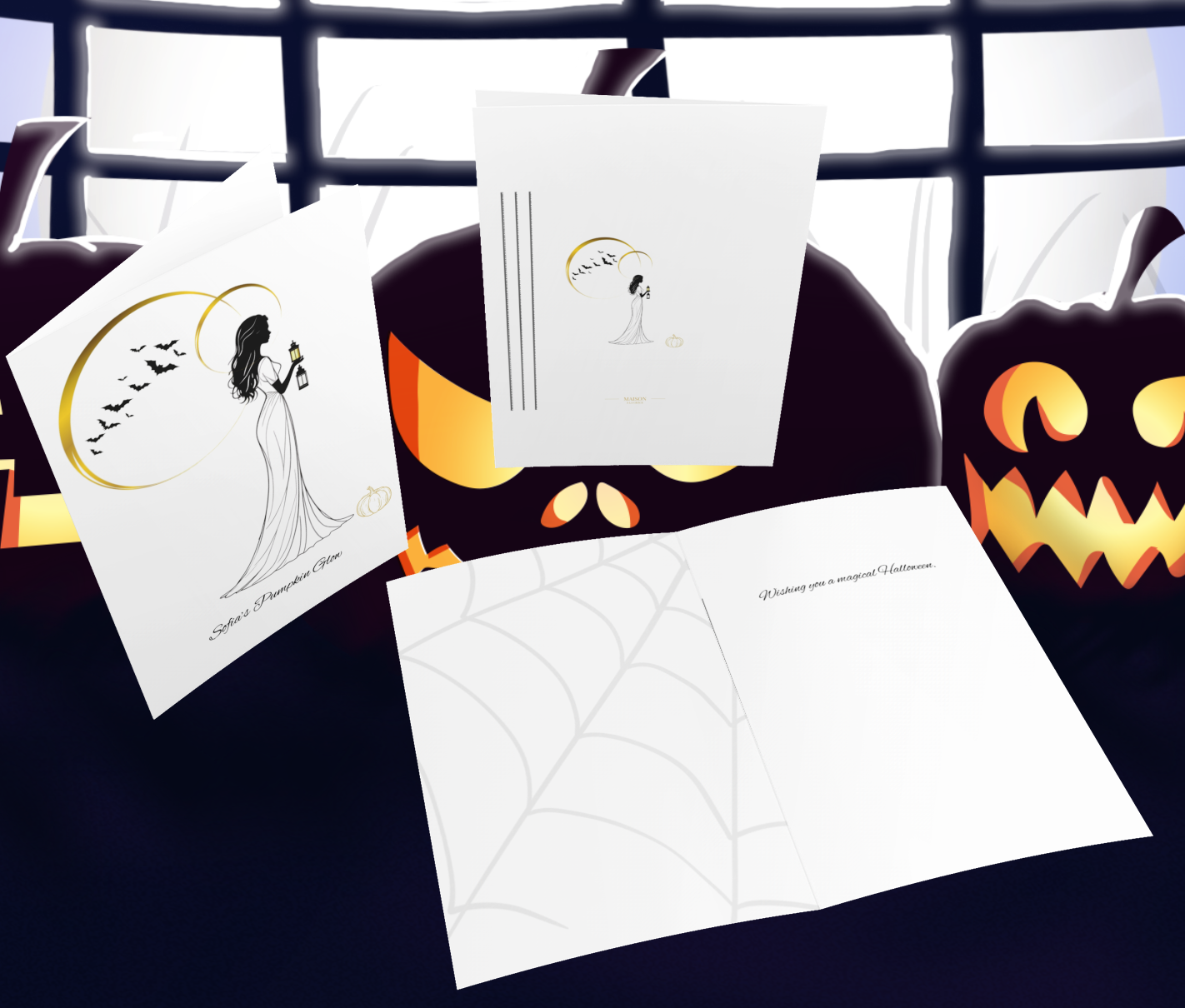 Personalized Halloween Greeting Card: Custom Autumn Design