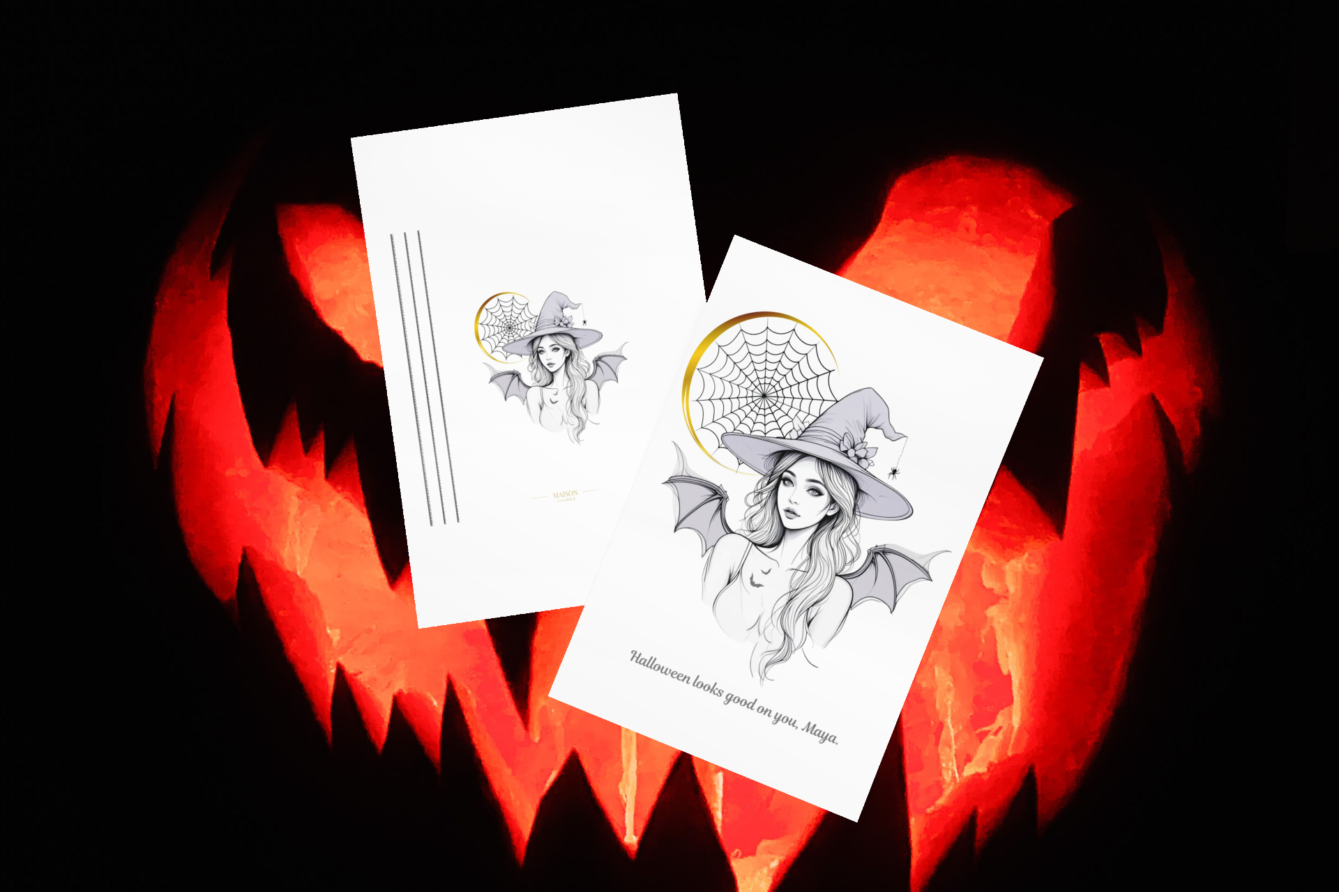 Personalized Halloween Greeting Card: Custom Autumn Design