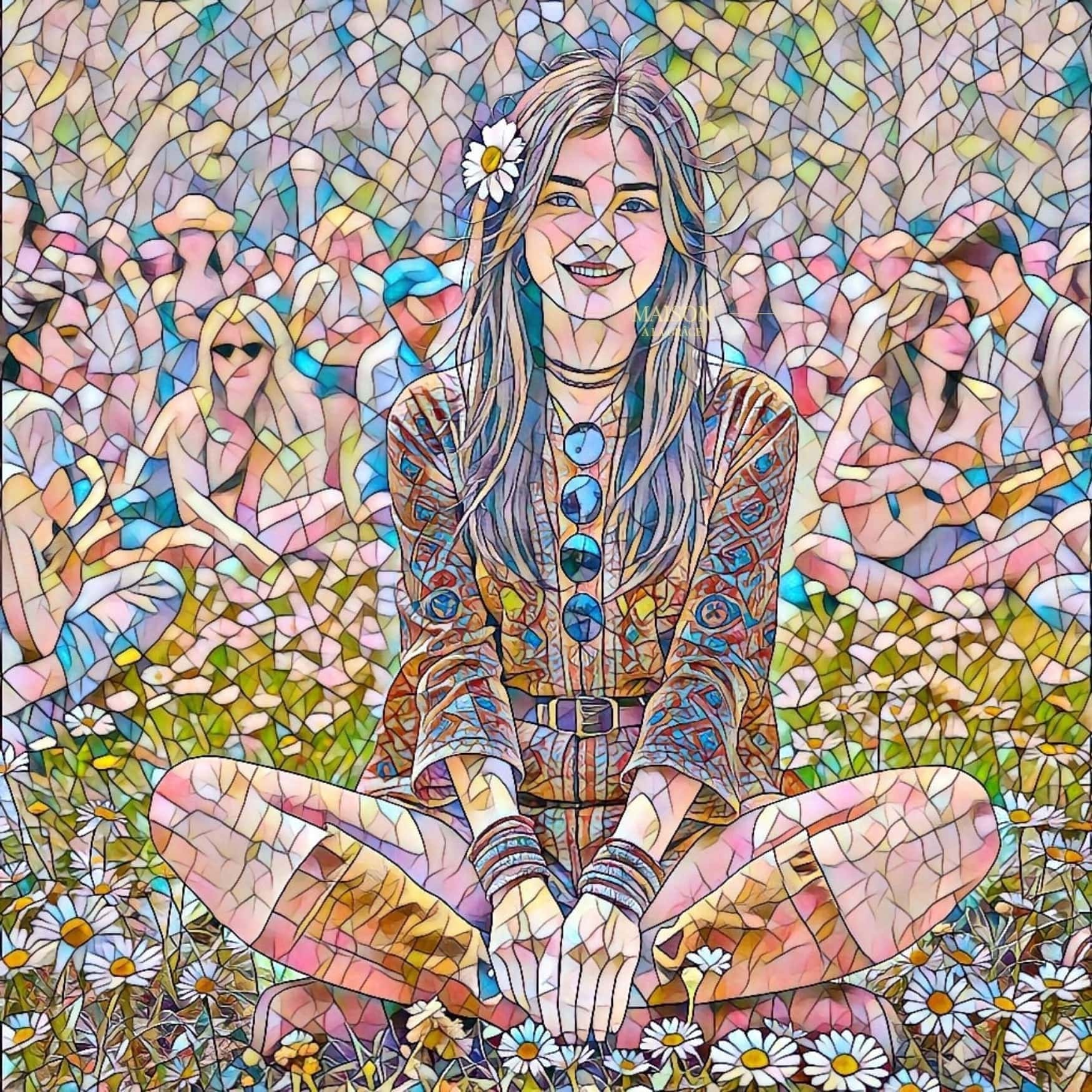 Custom Mosaics Print from Photo Personalised Portrait Digital Download Custom Wall Art