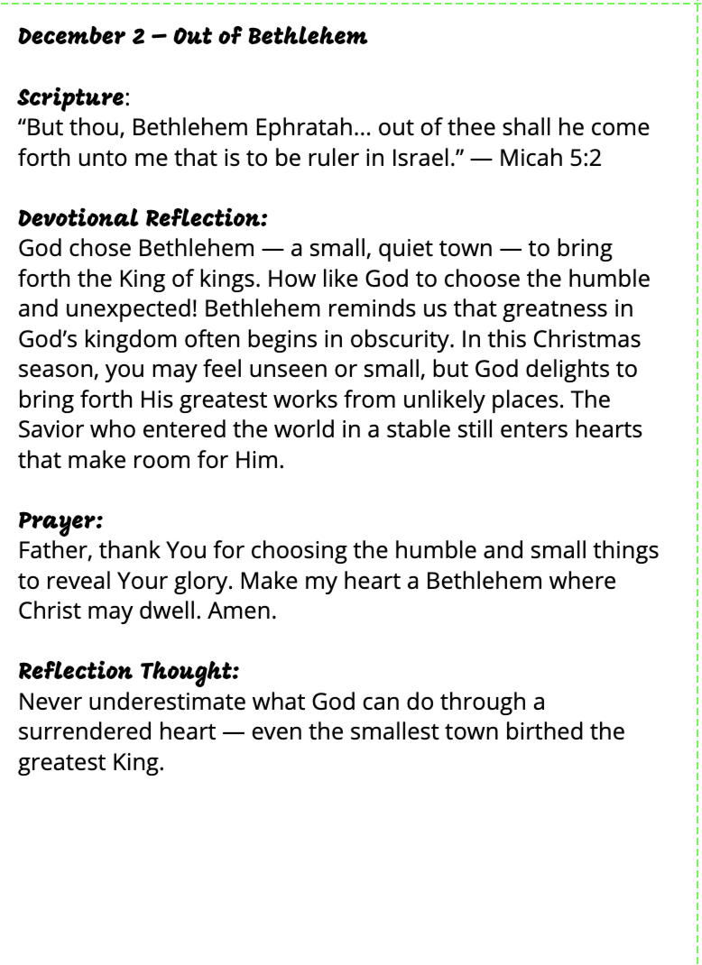 Christian Christmas Devotional