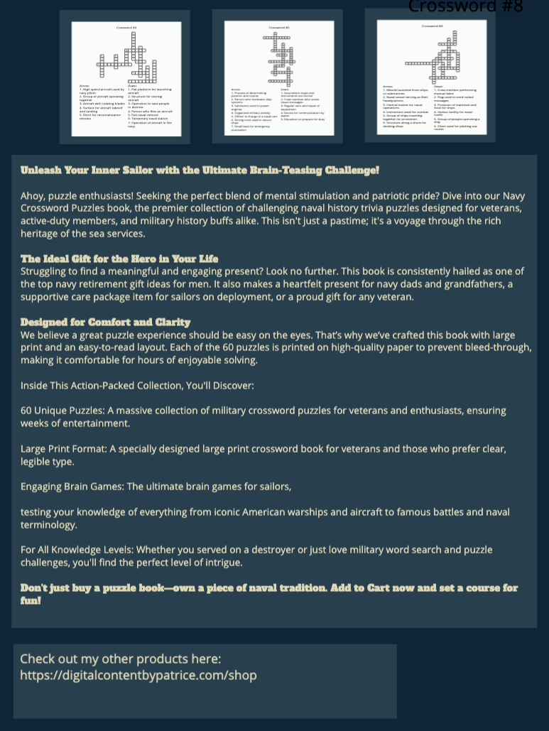 Navy Crossword Puzzles