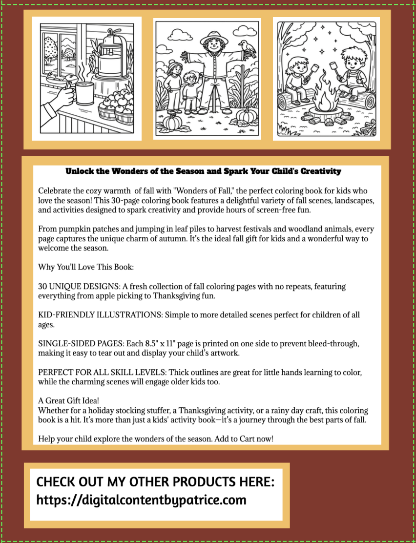 The Wonders of Fall Coloring Book