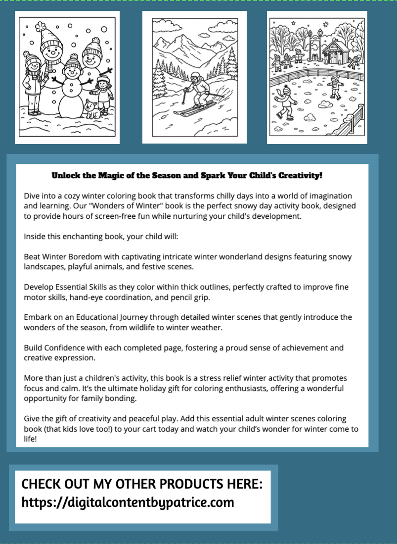 The Wonders of Winter Coloring Book