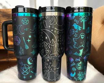 Halloween 40oz tumbler|Spooky theme coffee mug|Halloween 40oz mug|40oz Halloween tumbler|Halloween 40oz with handle|Spooky mug|Spooky season