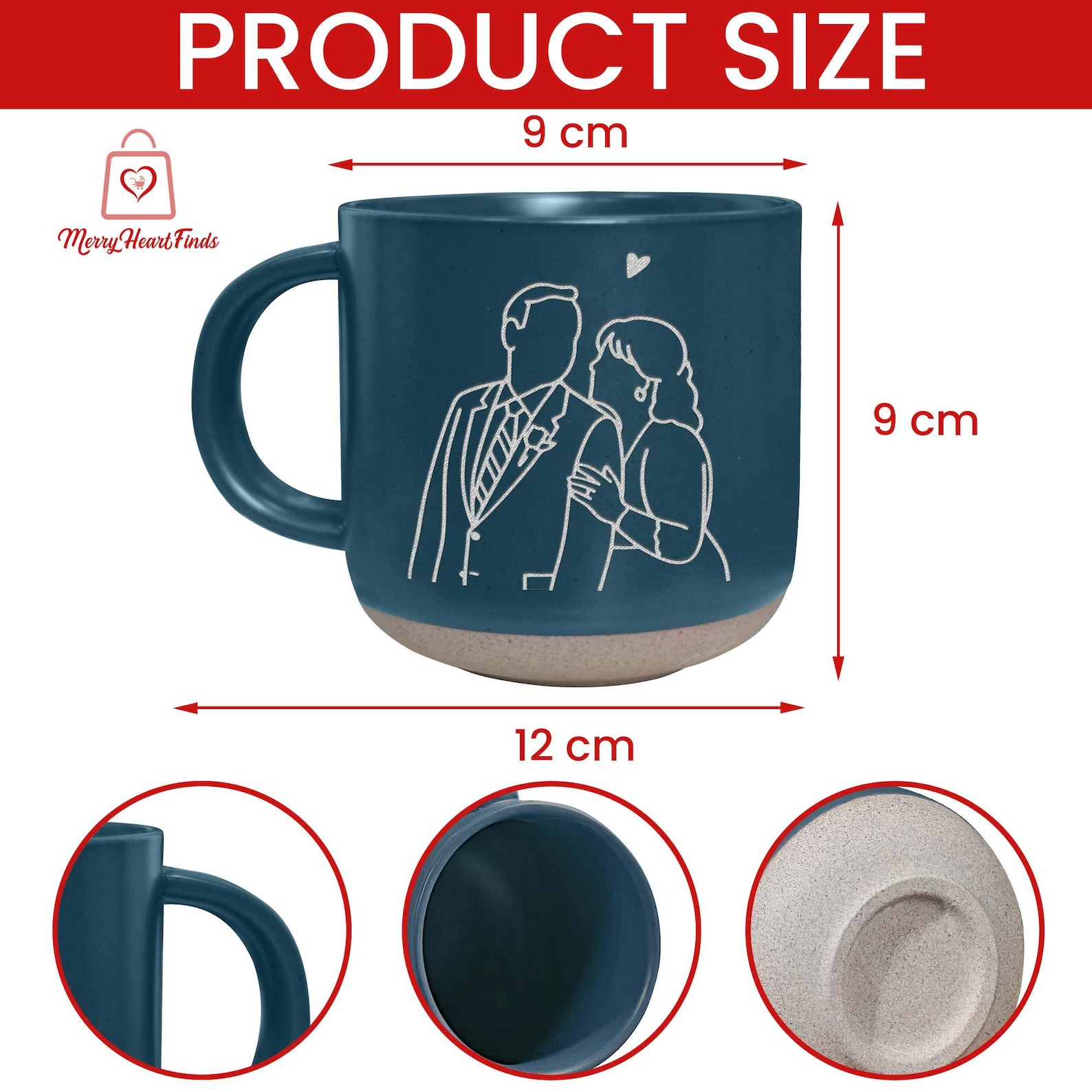 Custom Line Drawing from Photo, Engraved Pottery Mug, Couple Coffee Mug,Anniversary Gift, Birthday Gift for Boyfriend,Him, Couple Line Art