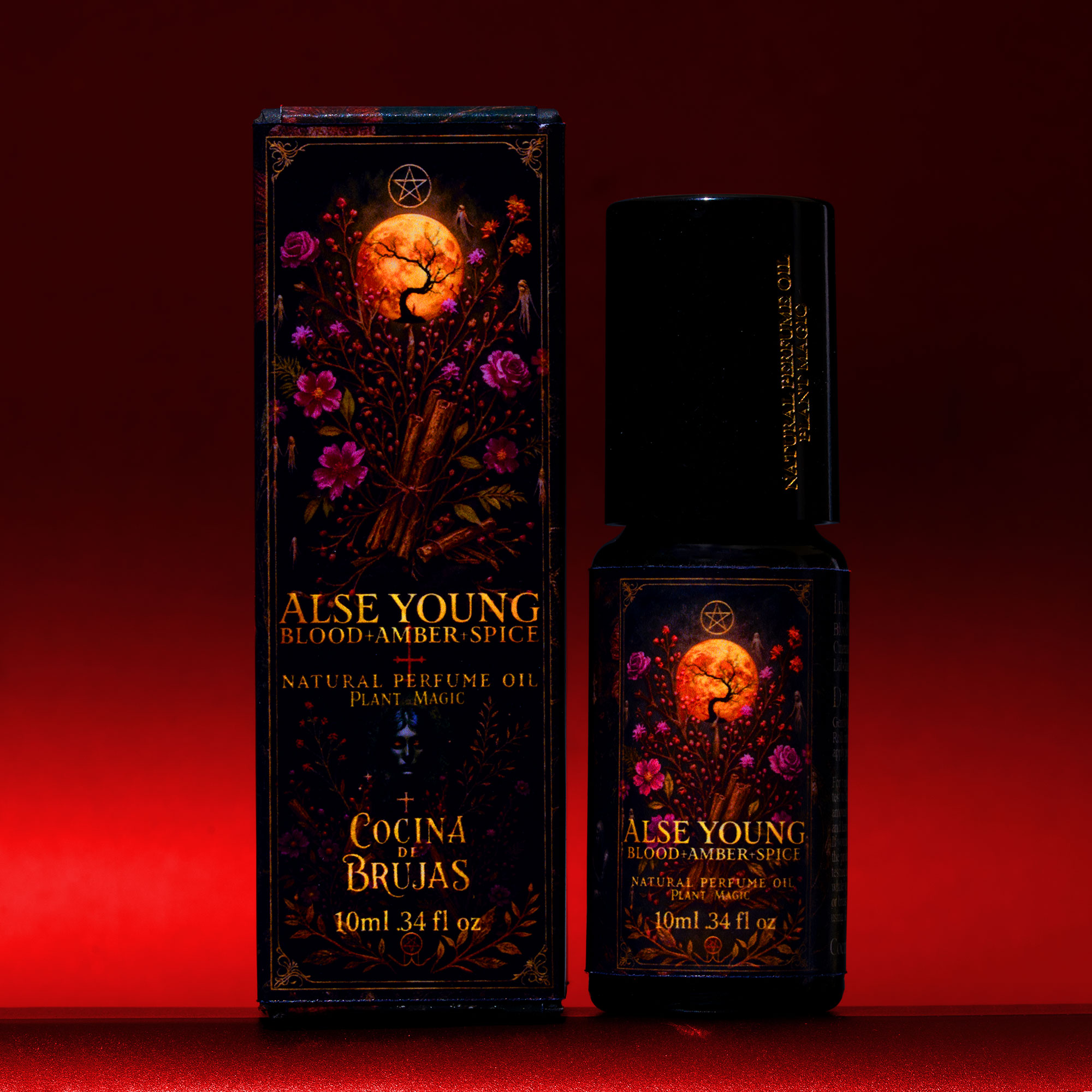 Alse Young Blood Amber Spice Natural Perfume Oil 10ml Roll On
