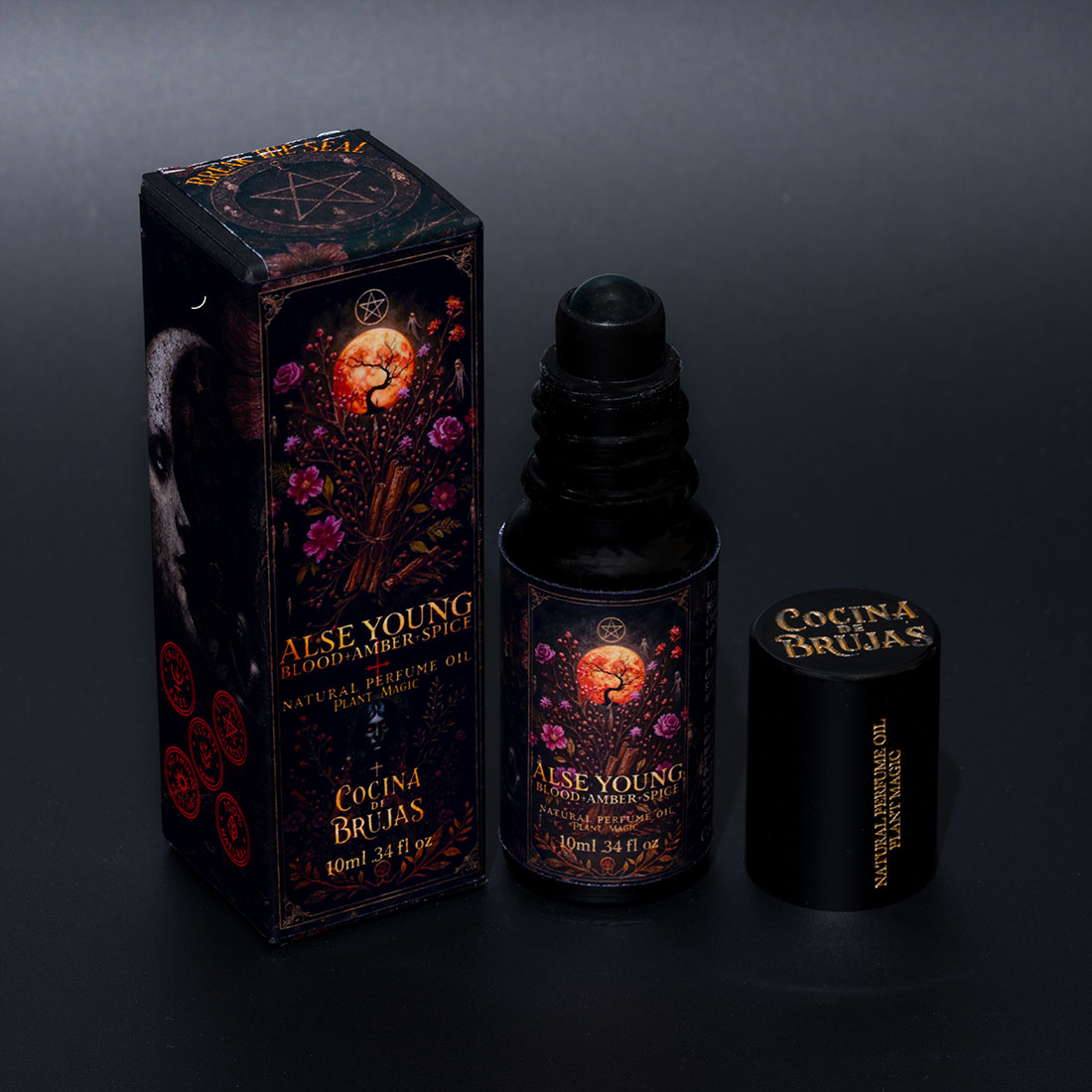 Alse Young Blood Amber Spice Natural Perfume Oil 10ml Roll On