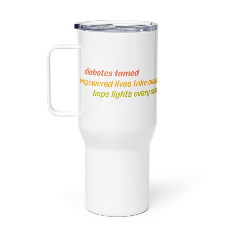 Travel mug with a handle