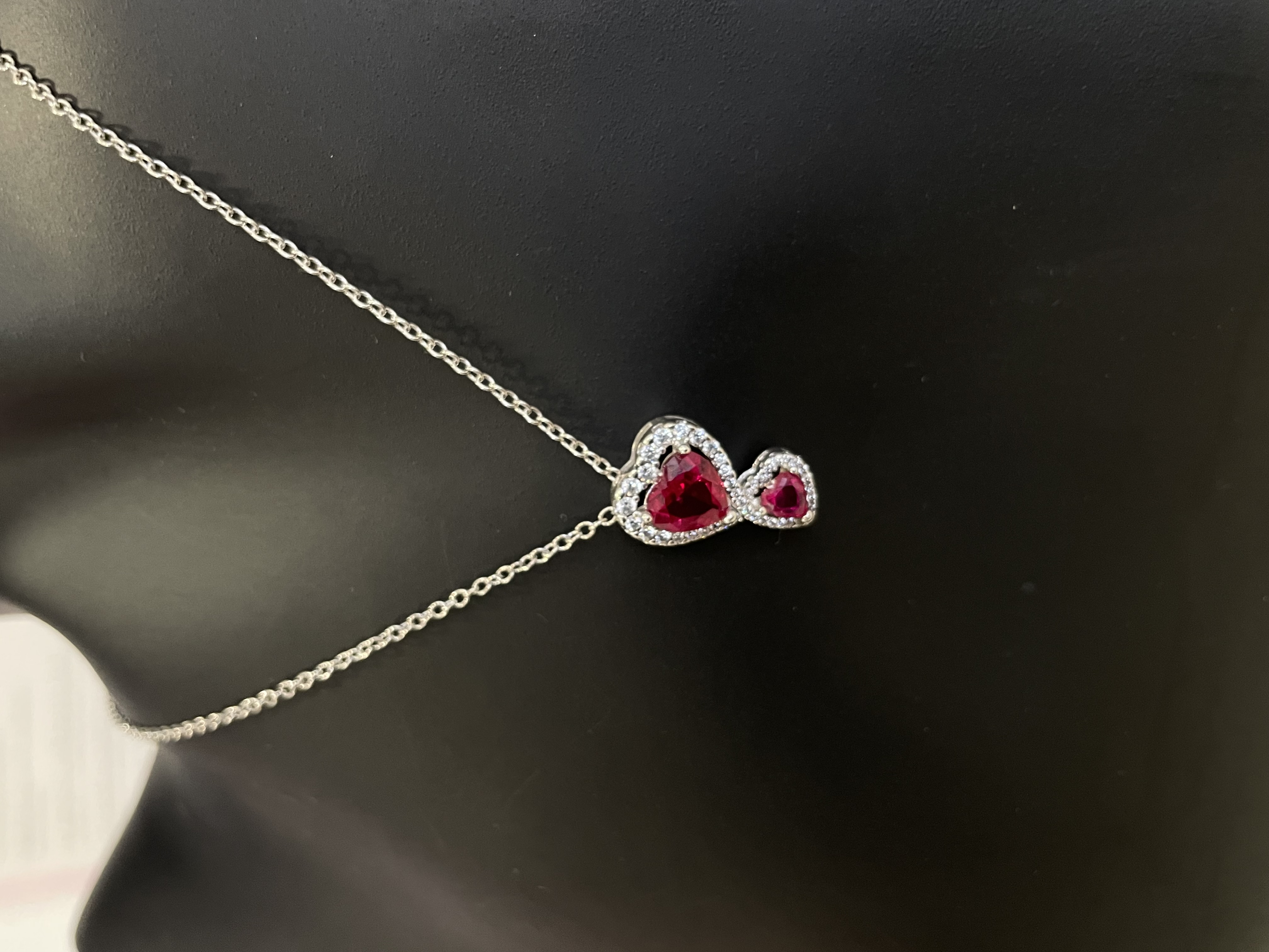 COLLAR DOBLE CORAZON VERTICAL 