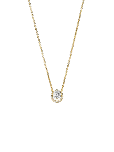 COLLAR ZIRCONIA CON HALO REDONDO