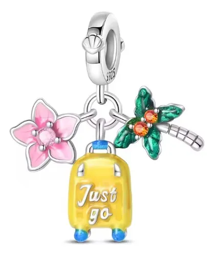 CHARM TRIPLE PALMERA MALETA FLOR