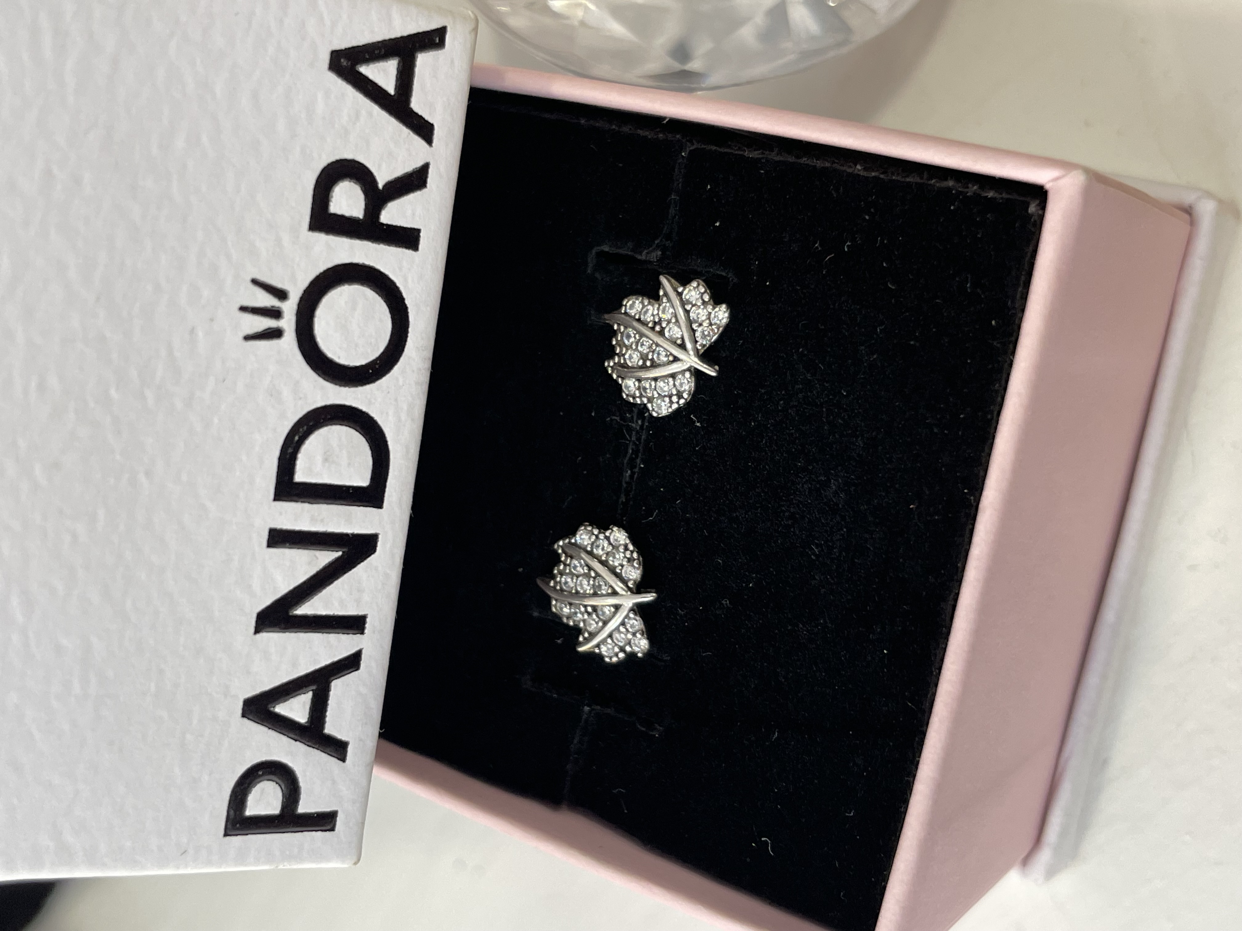 ARETES HOJA ZIRCONIA