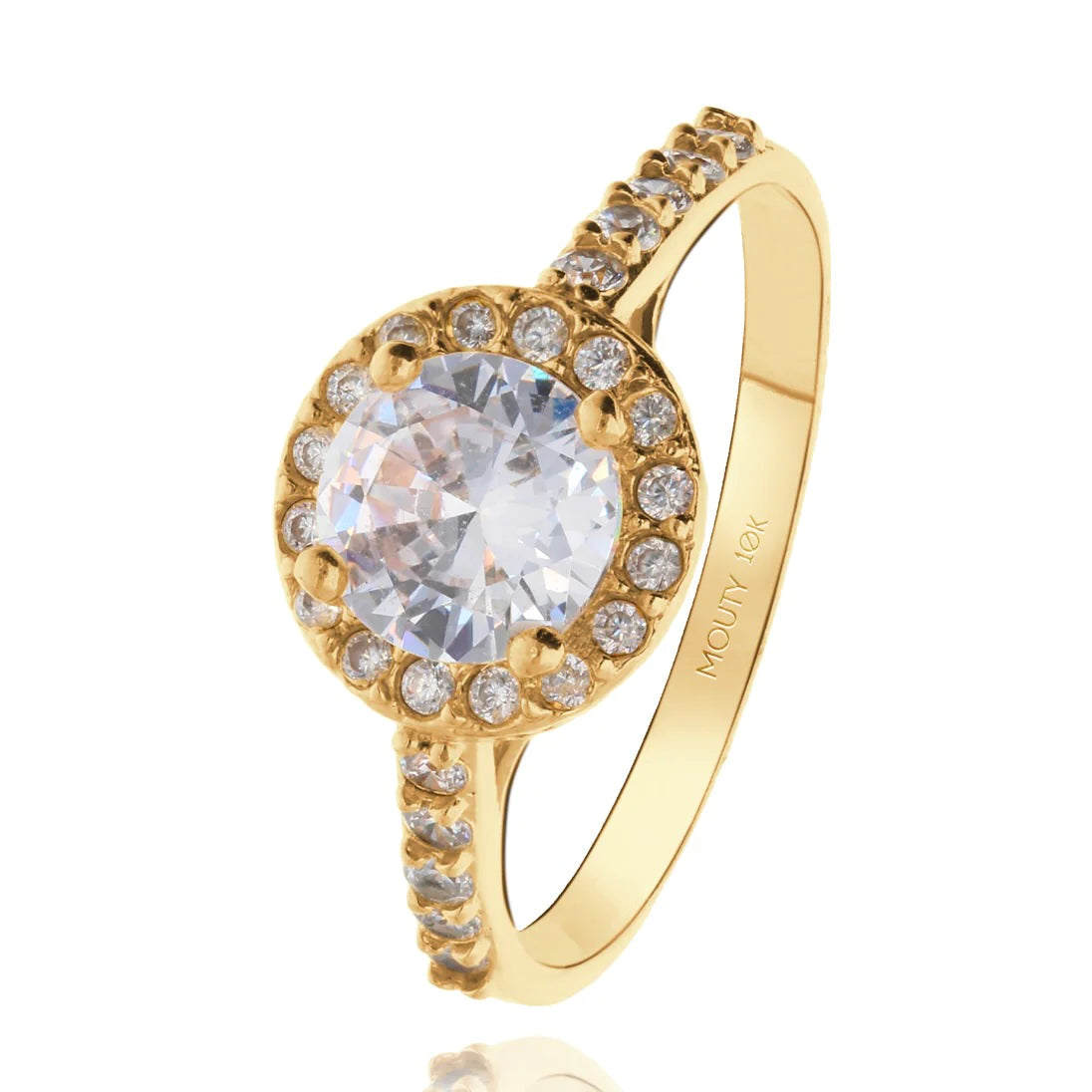 ANILLO PIEDRA CIRCULAR DORADO 